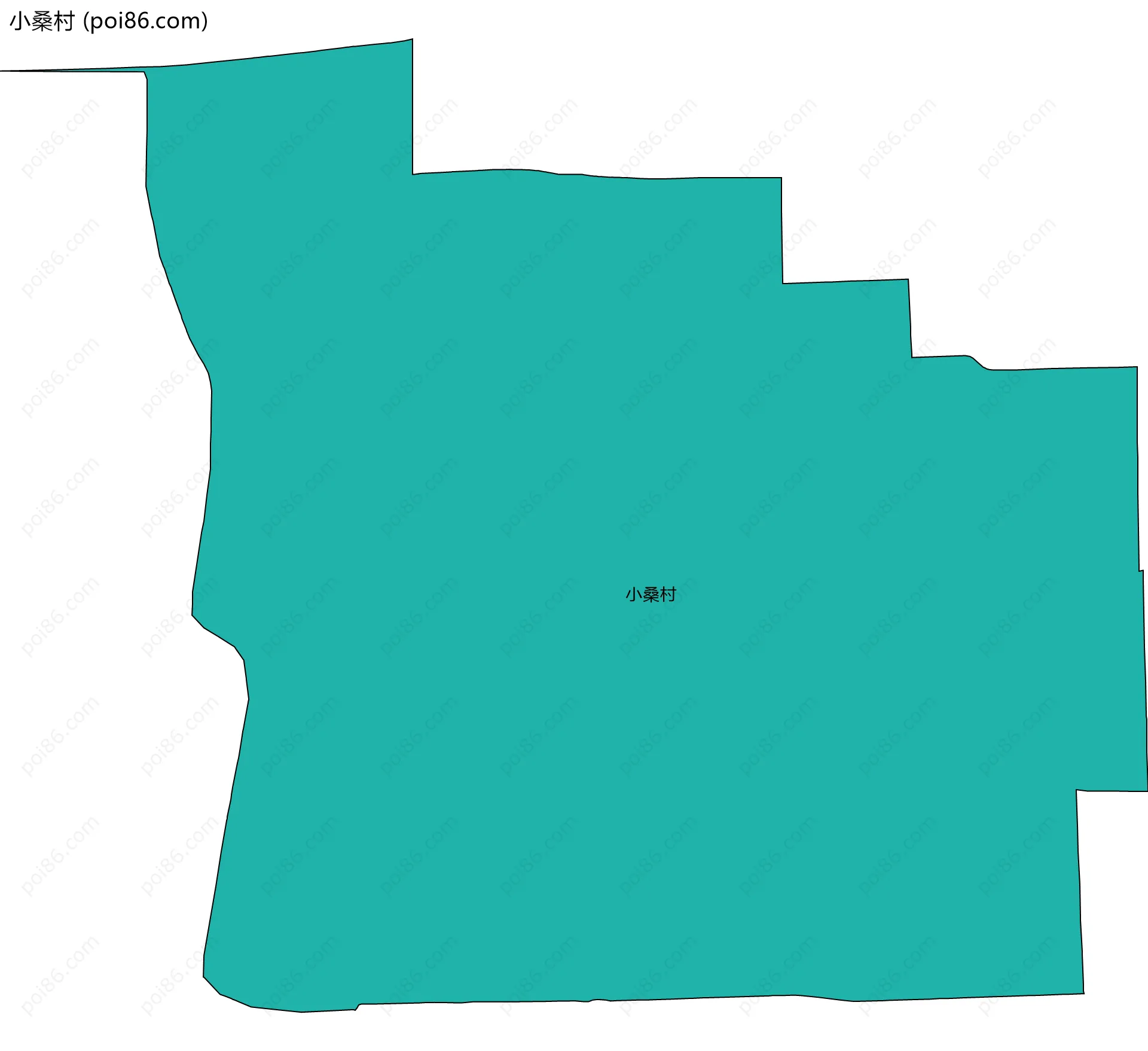 小桑村边界地图