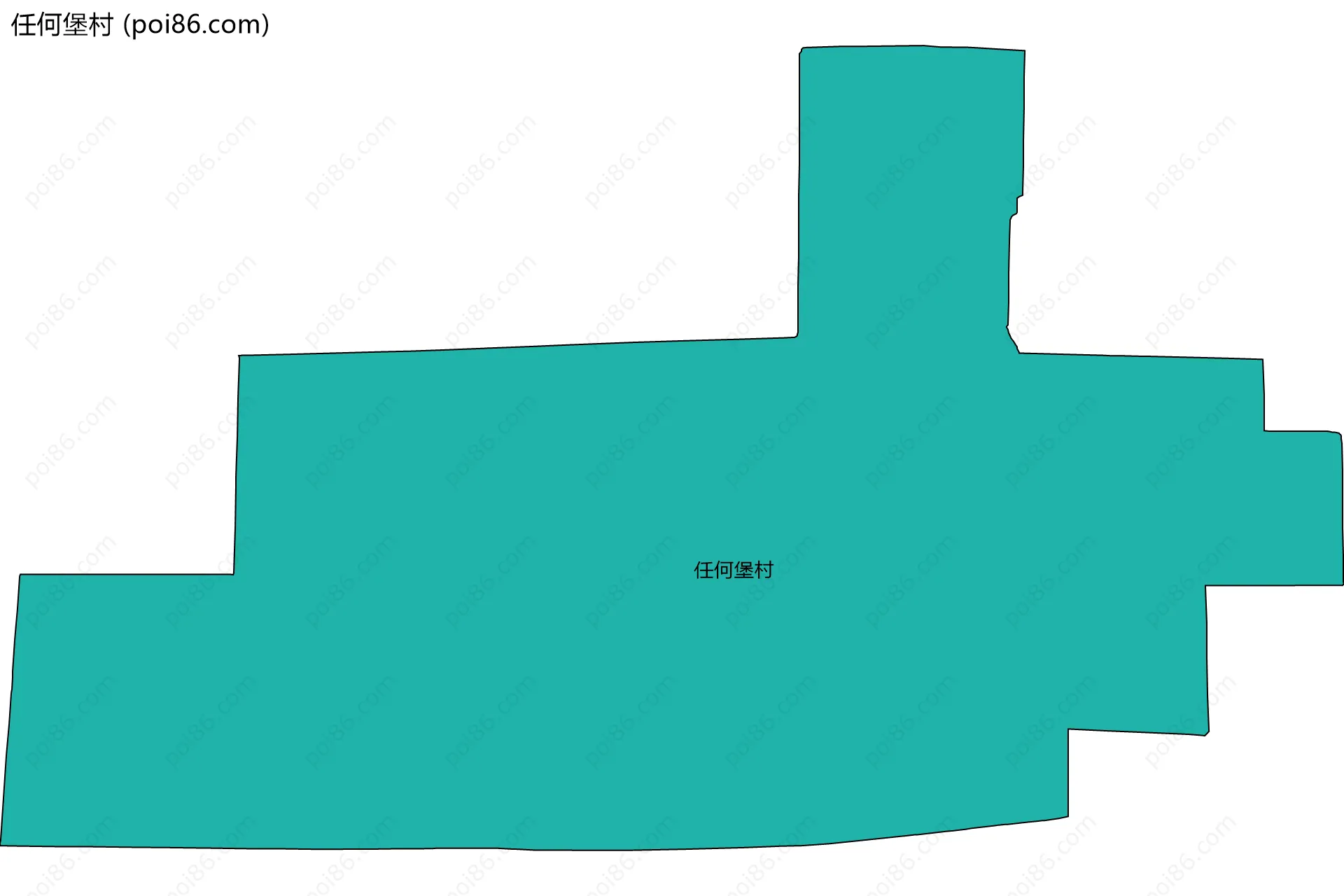 任何堡村边界地图