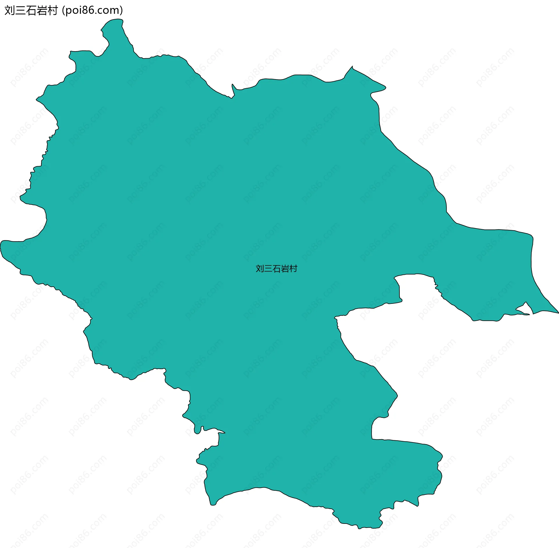 刘三石岩村边界地图