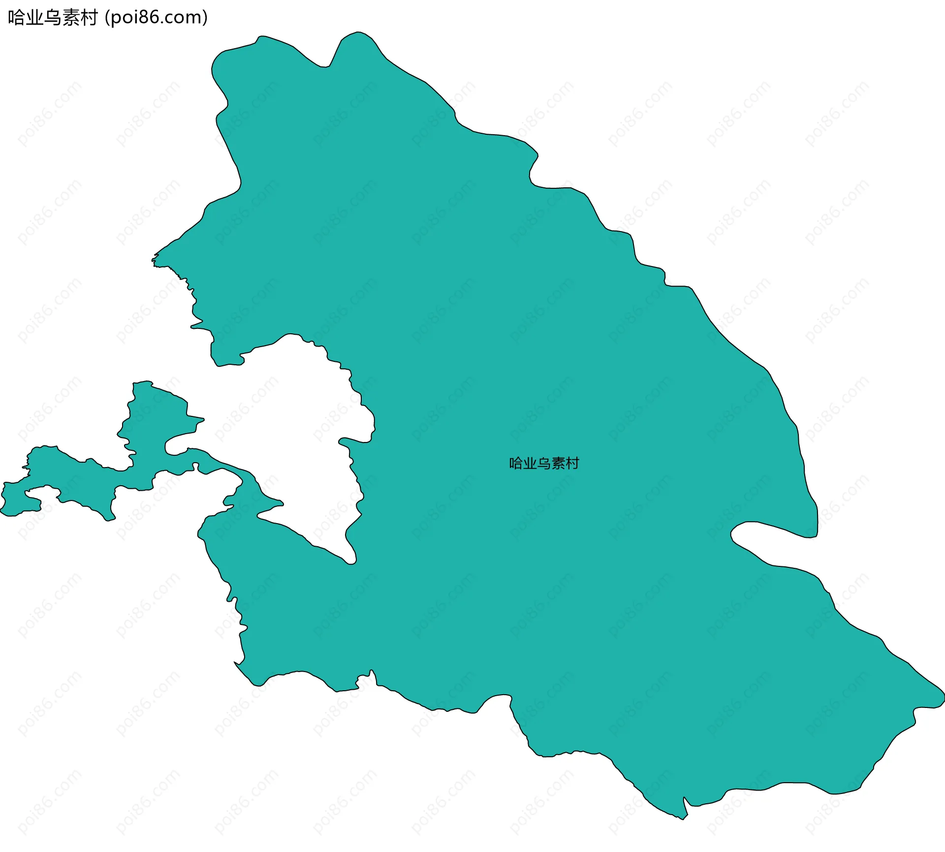 哈业乌素村边界地图