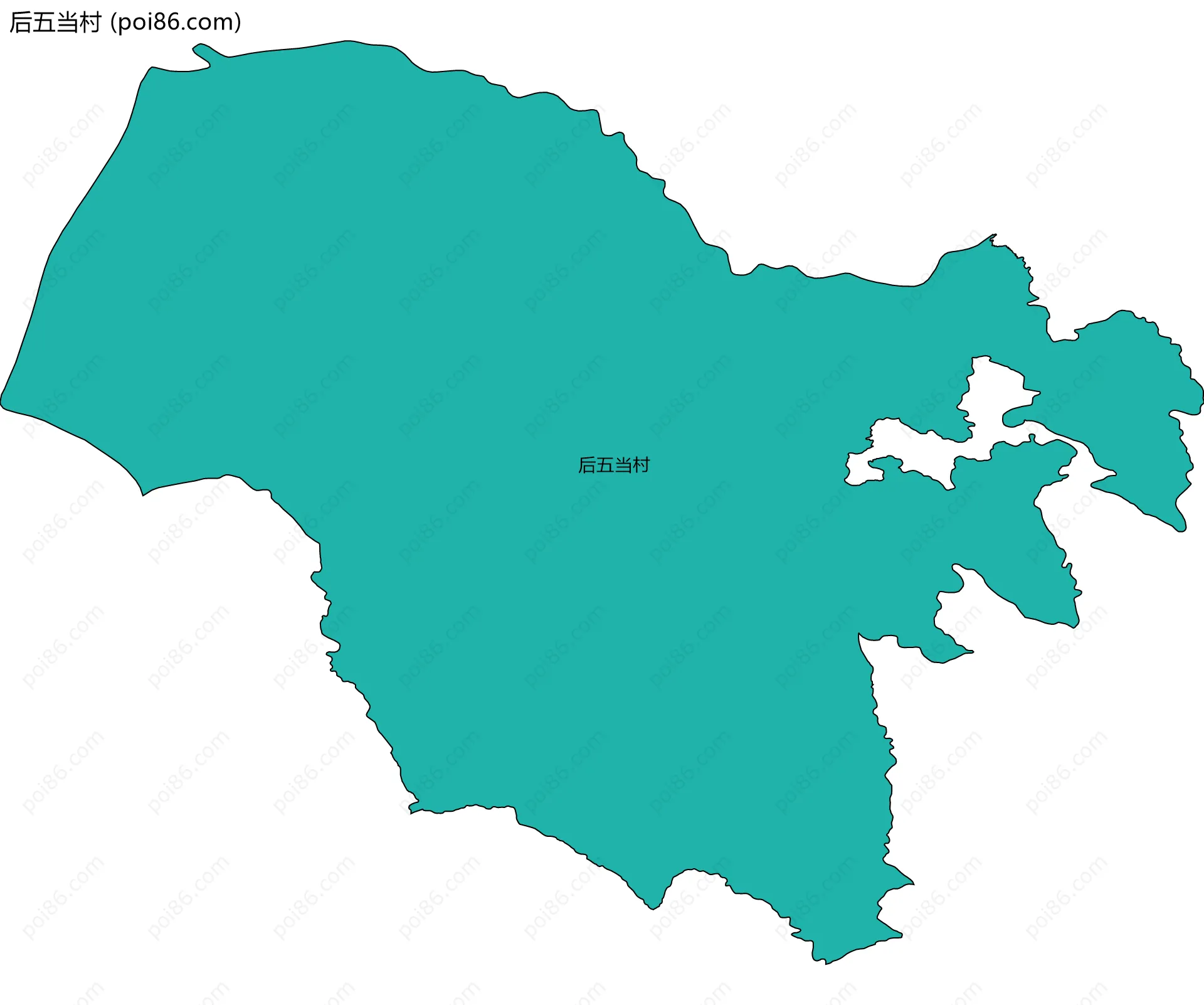 后五当村边界地图