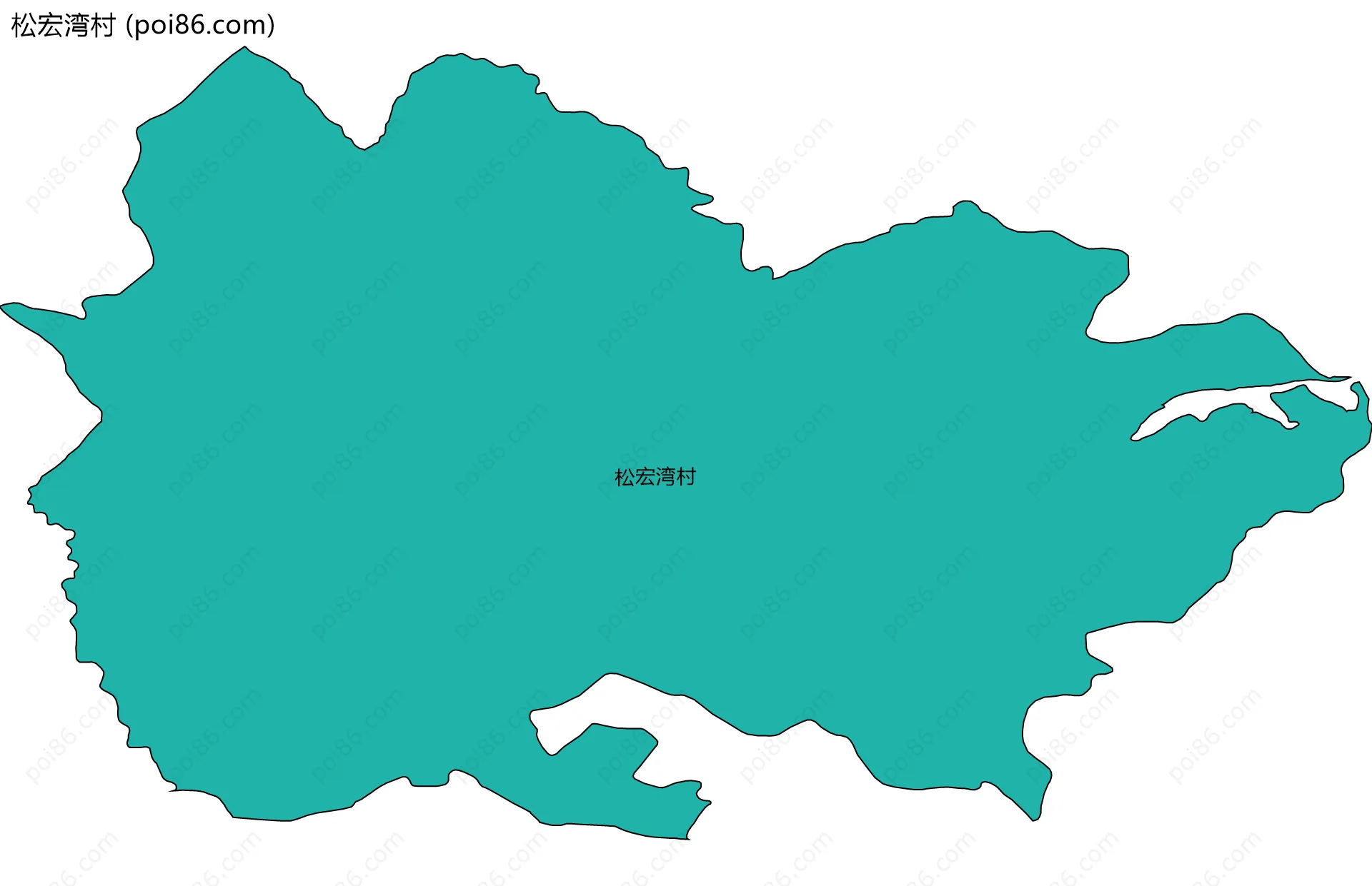 松宏湾村边界地图