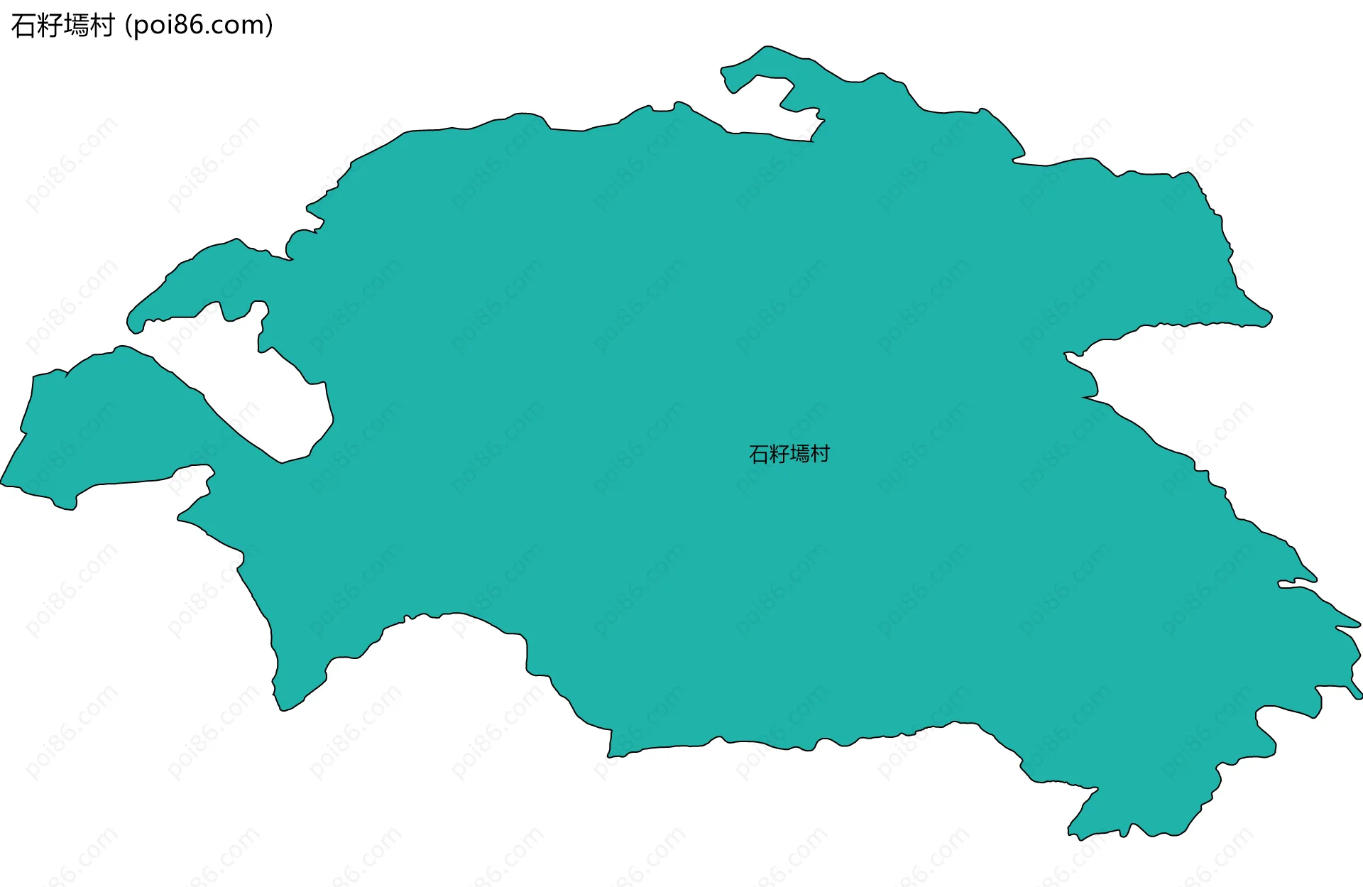 石籽墕村边界地图