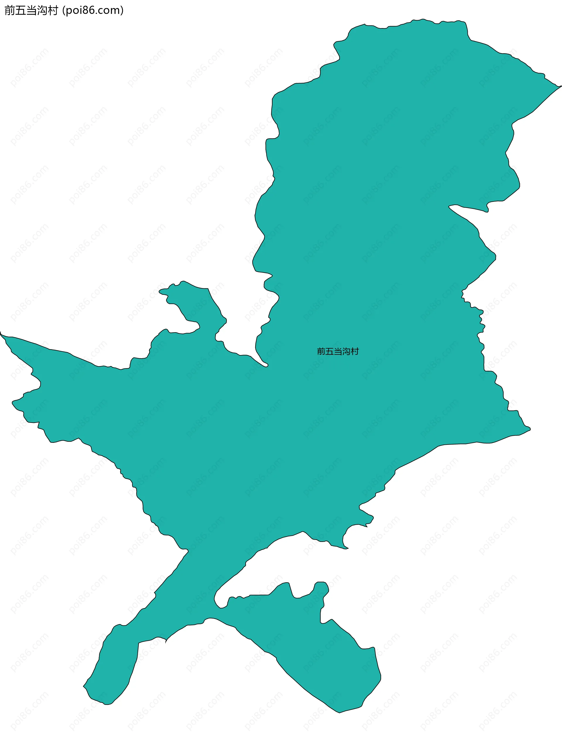 前五当沟村边界地图