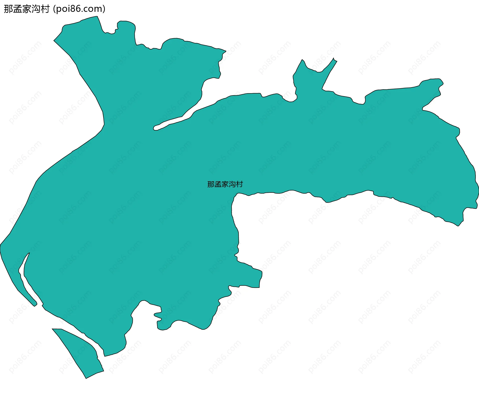 那孟家沟村边界地图