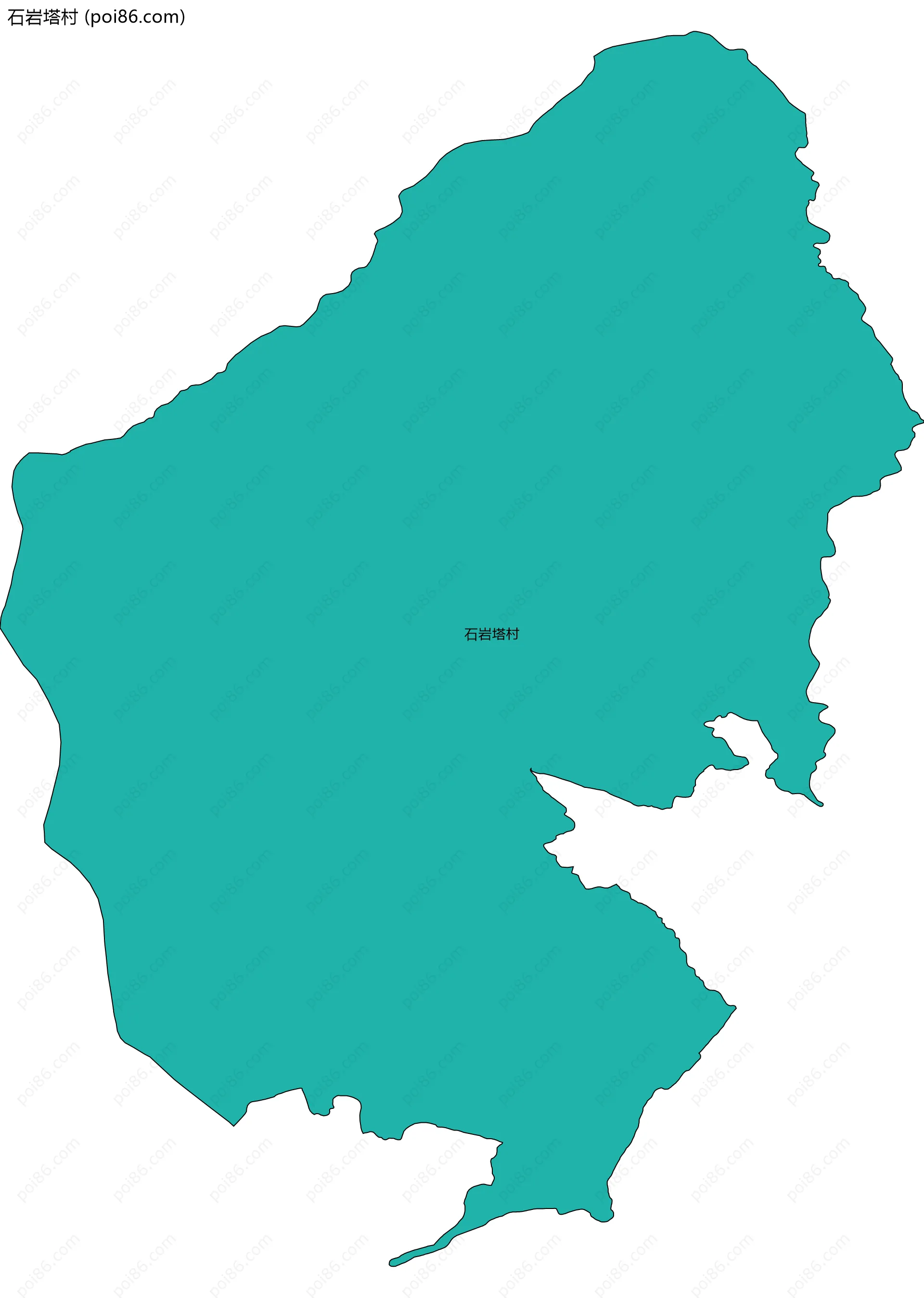 石岩塔村边界地图