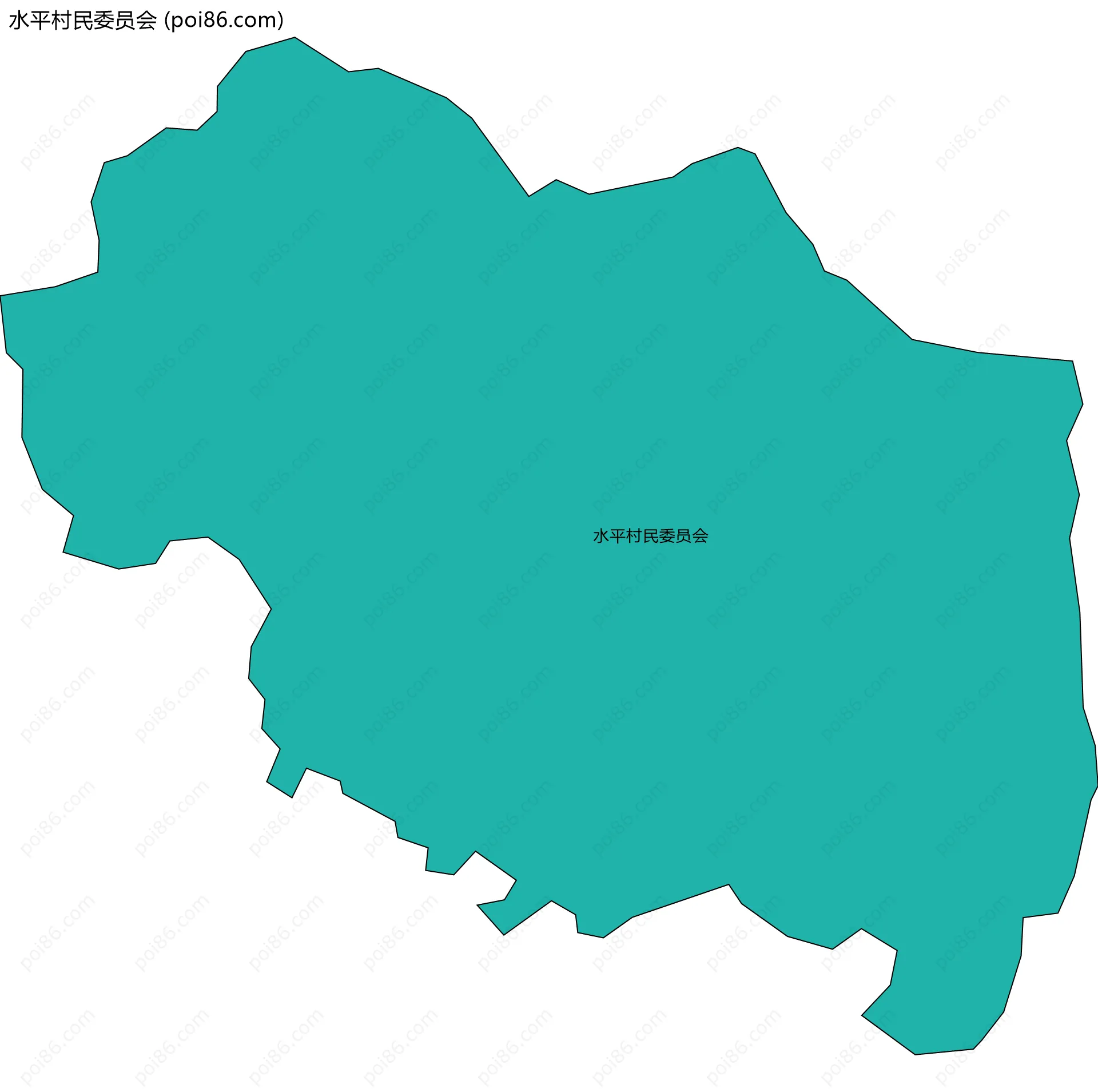 水平村民委员会边界地图