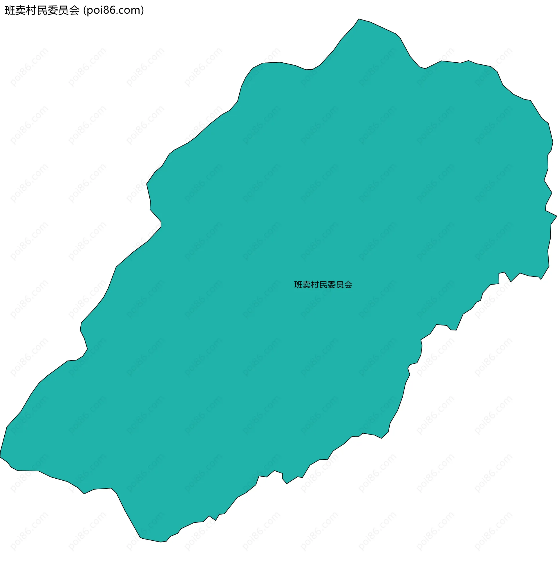 班卖村民委员会边界地图