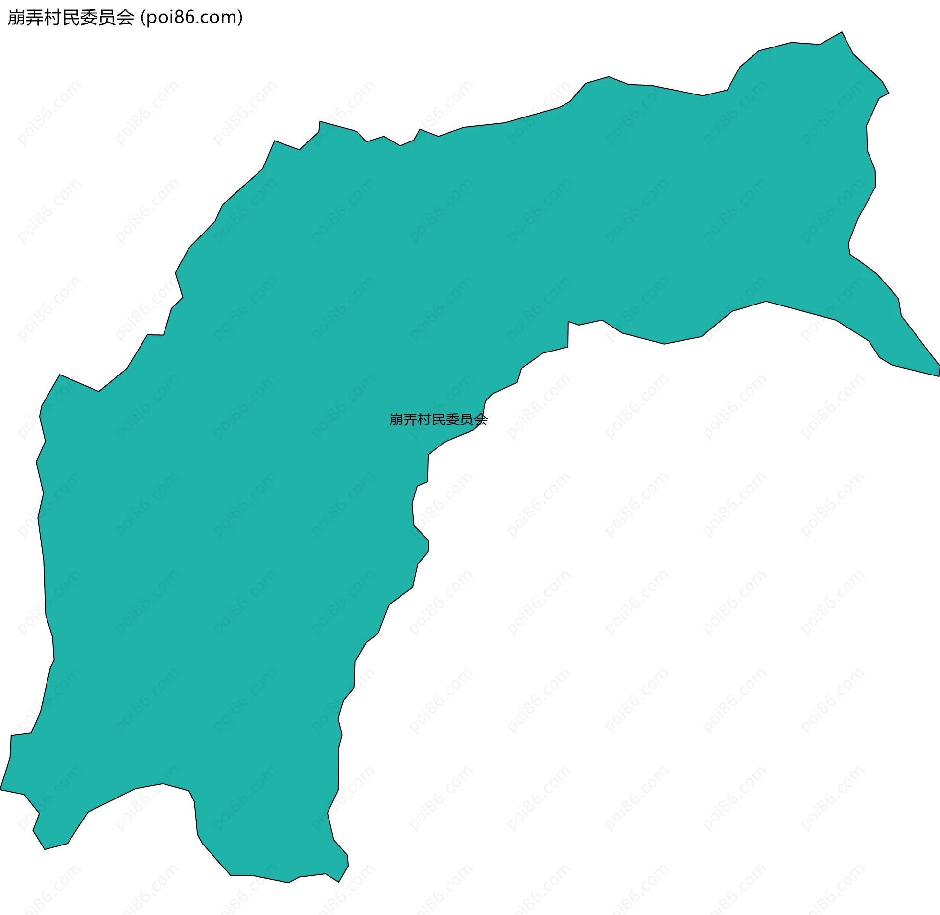 崩弄村民委员会边界地图