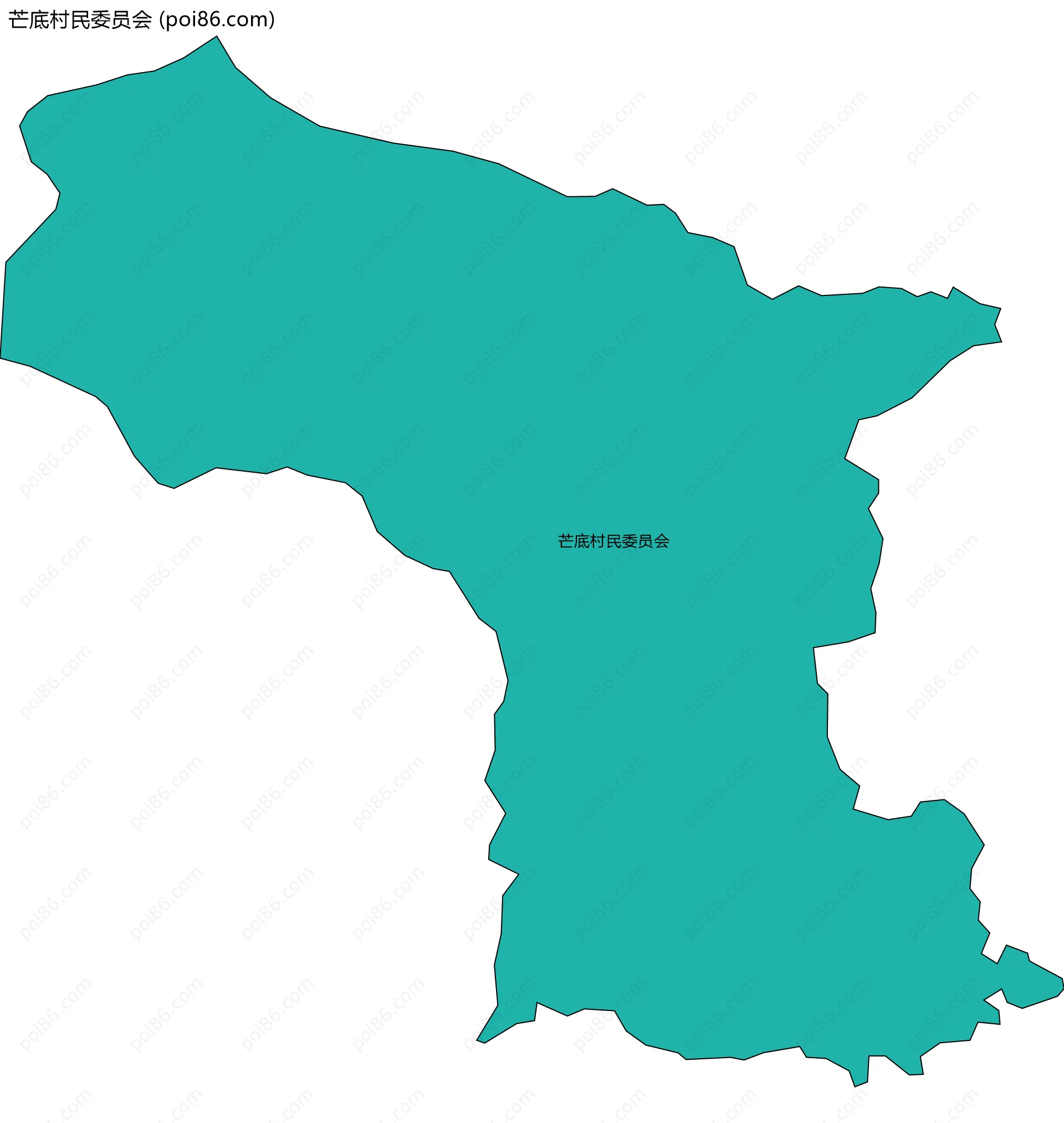 芒底村民委员会边界地图