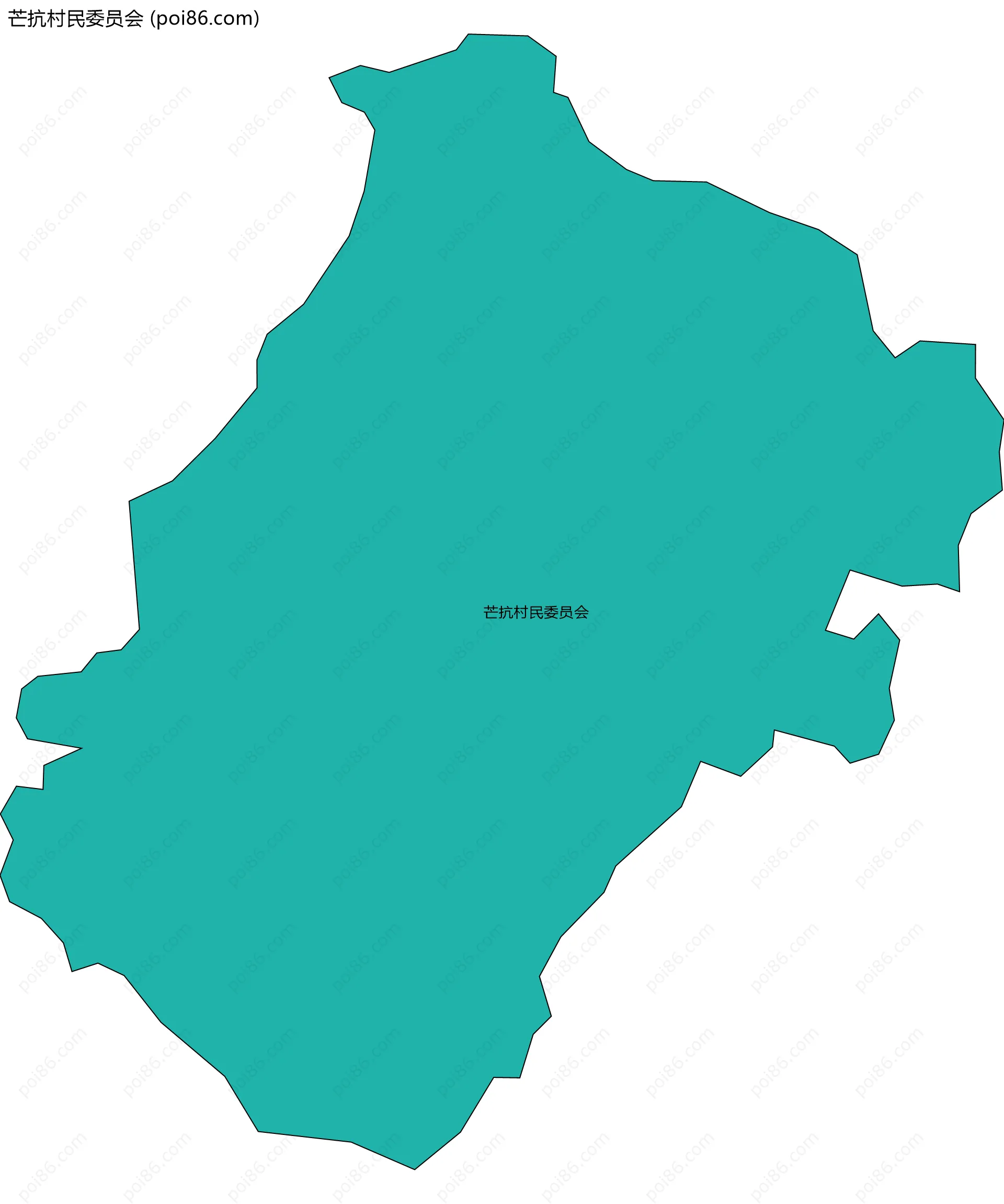 芒抗村民委员会边界地图