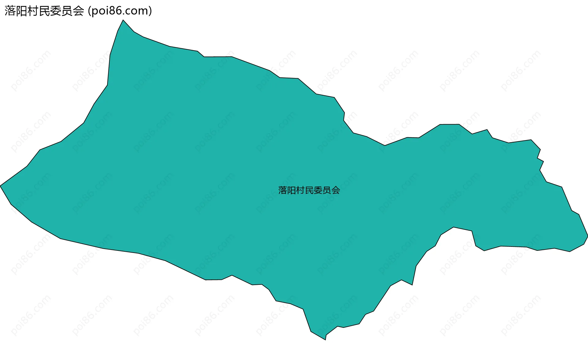 落阳村民委员会边界地图