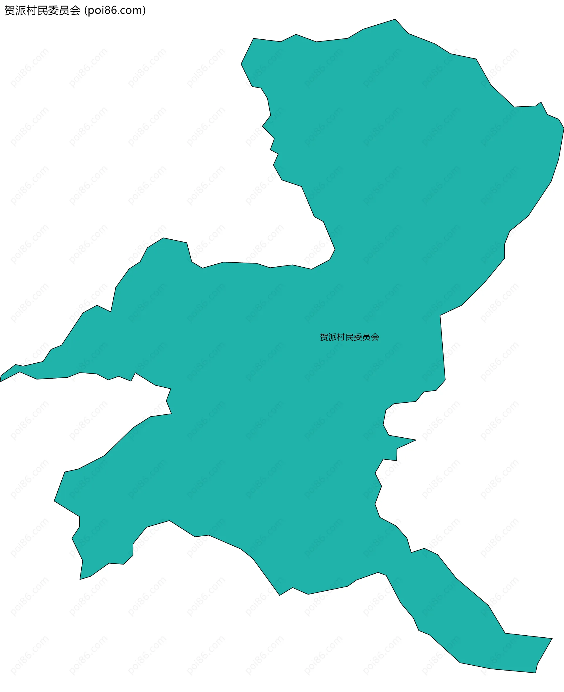 贺派村民委员会边界地图