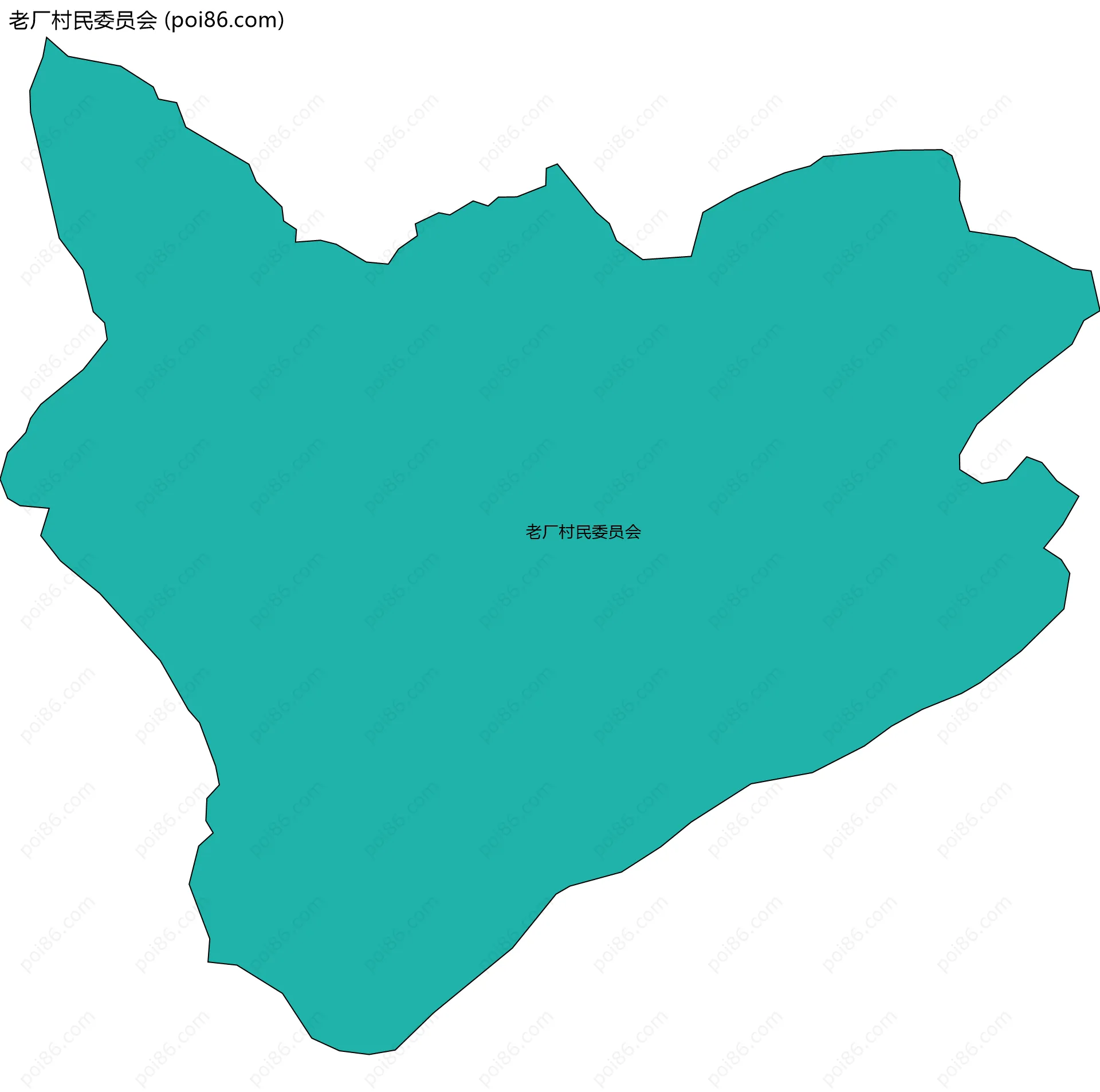 老厂村民委员会边界地图