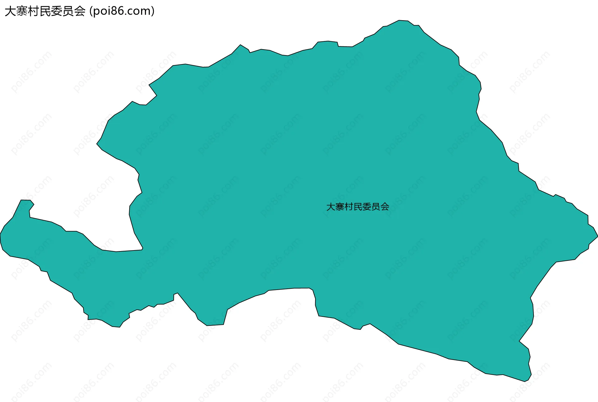 大寨村民委员会边界地图