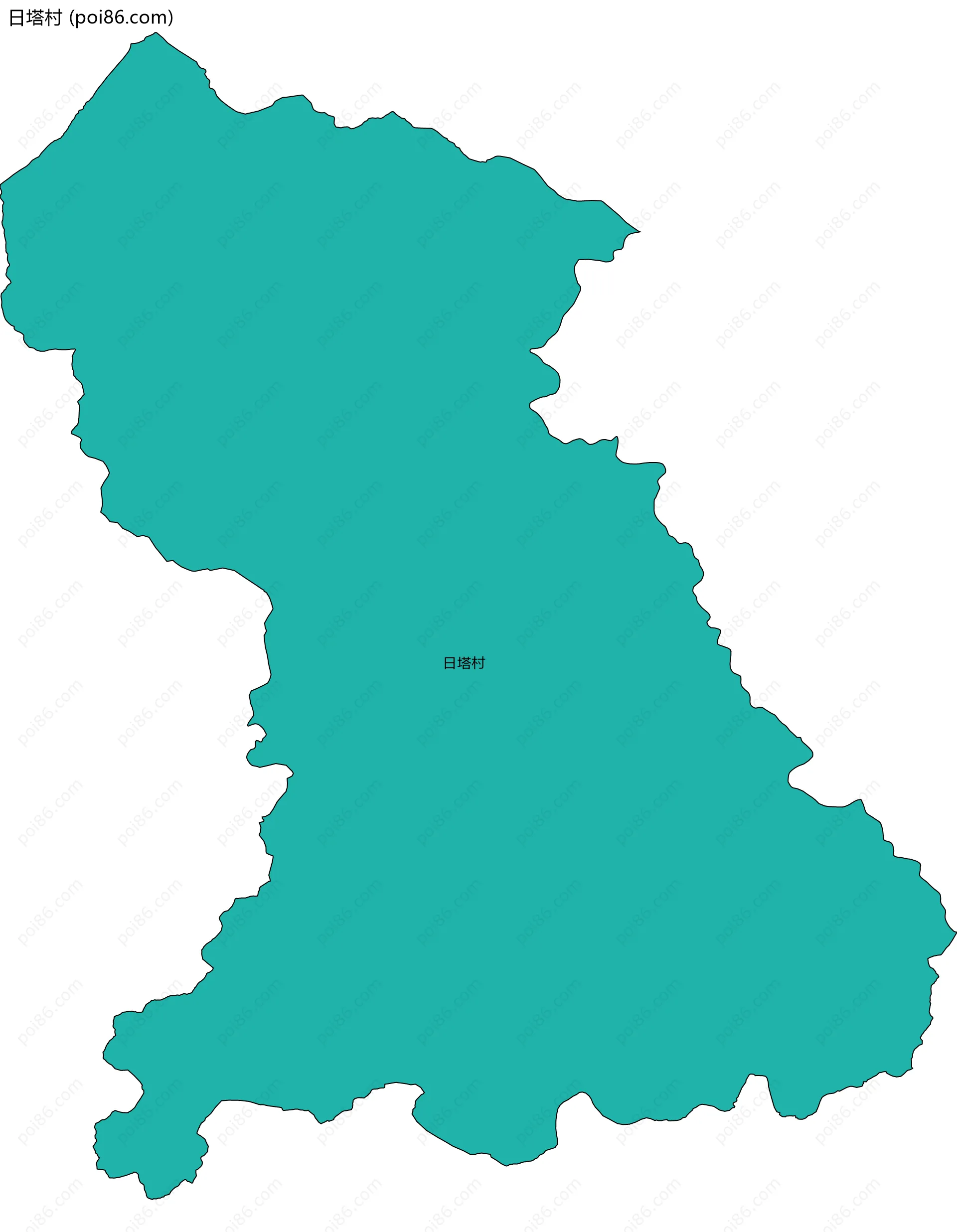 日塔村边界地图