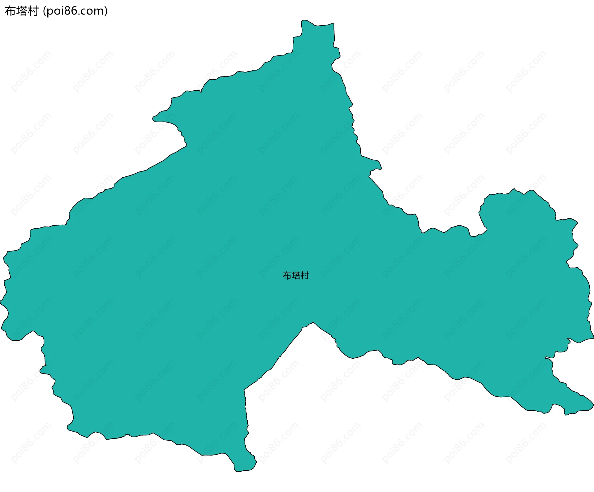 布塔村边界地图
