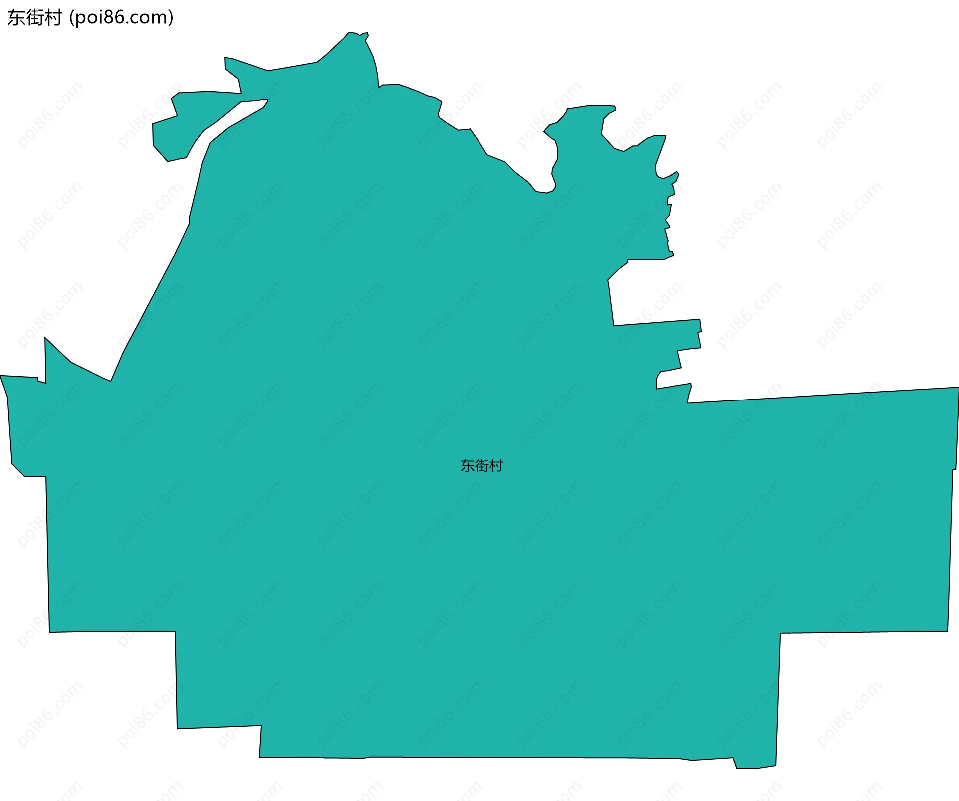 东街村边界地图