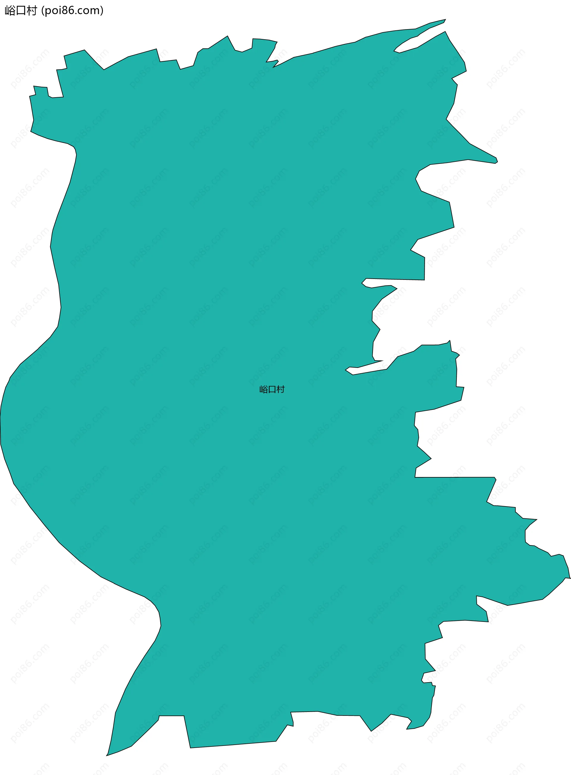 峪口村边界地图