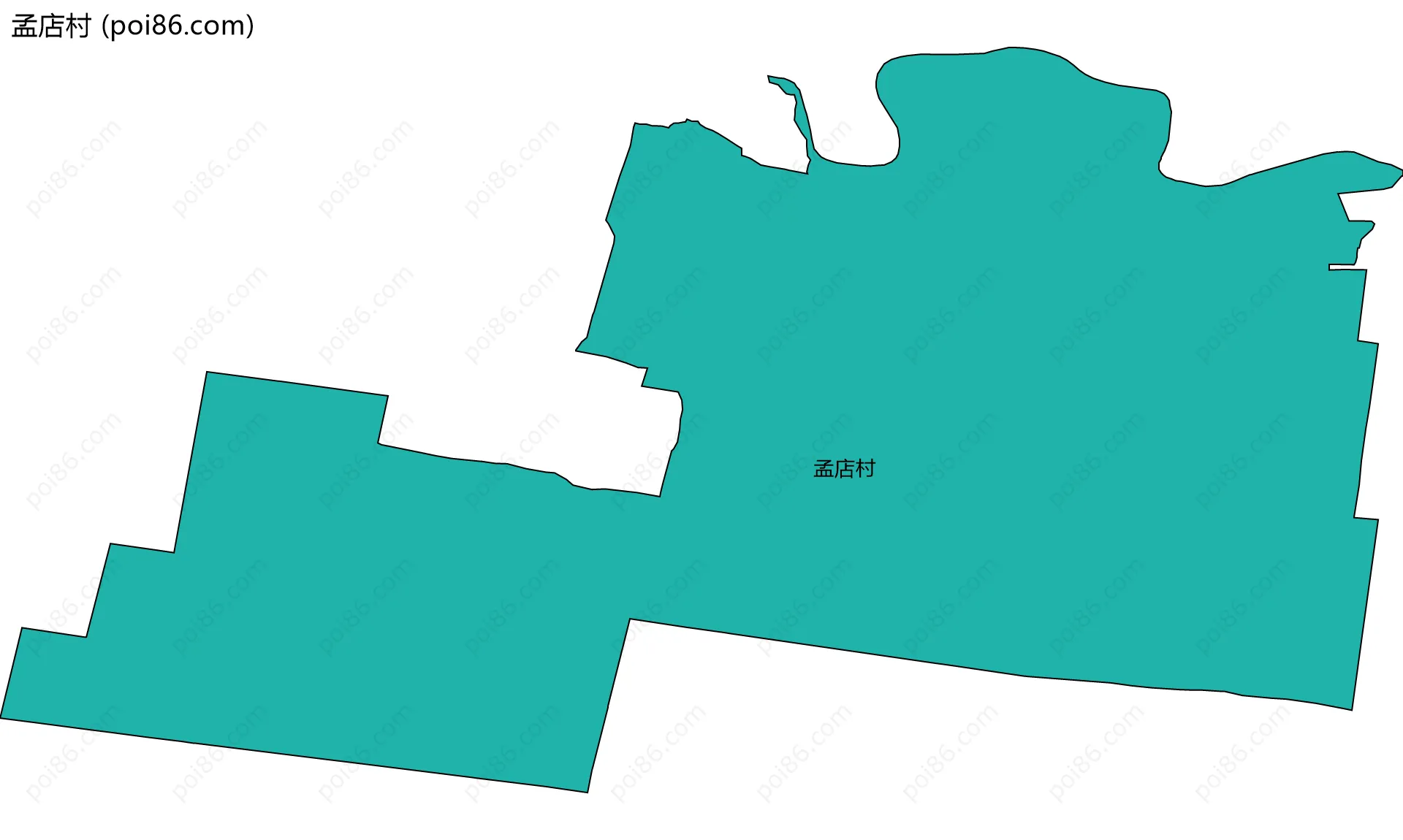 孟店村边界地图