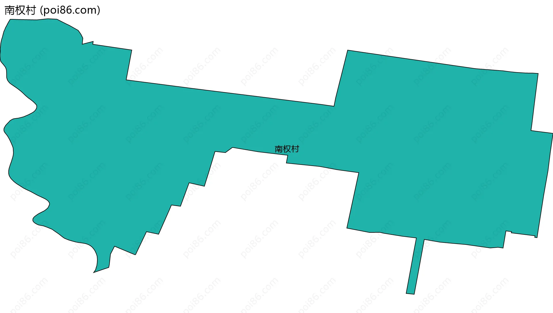 南权村边界地图