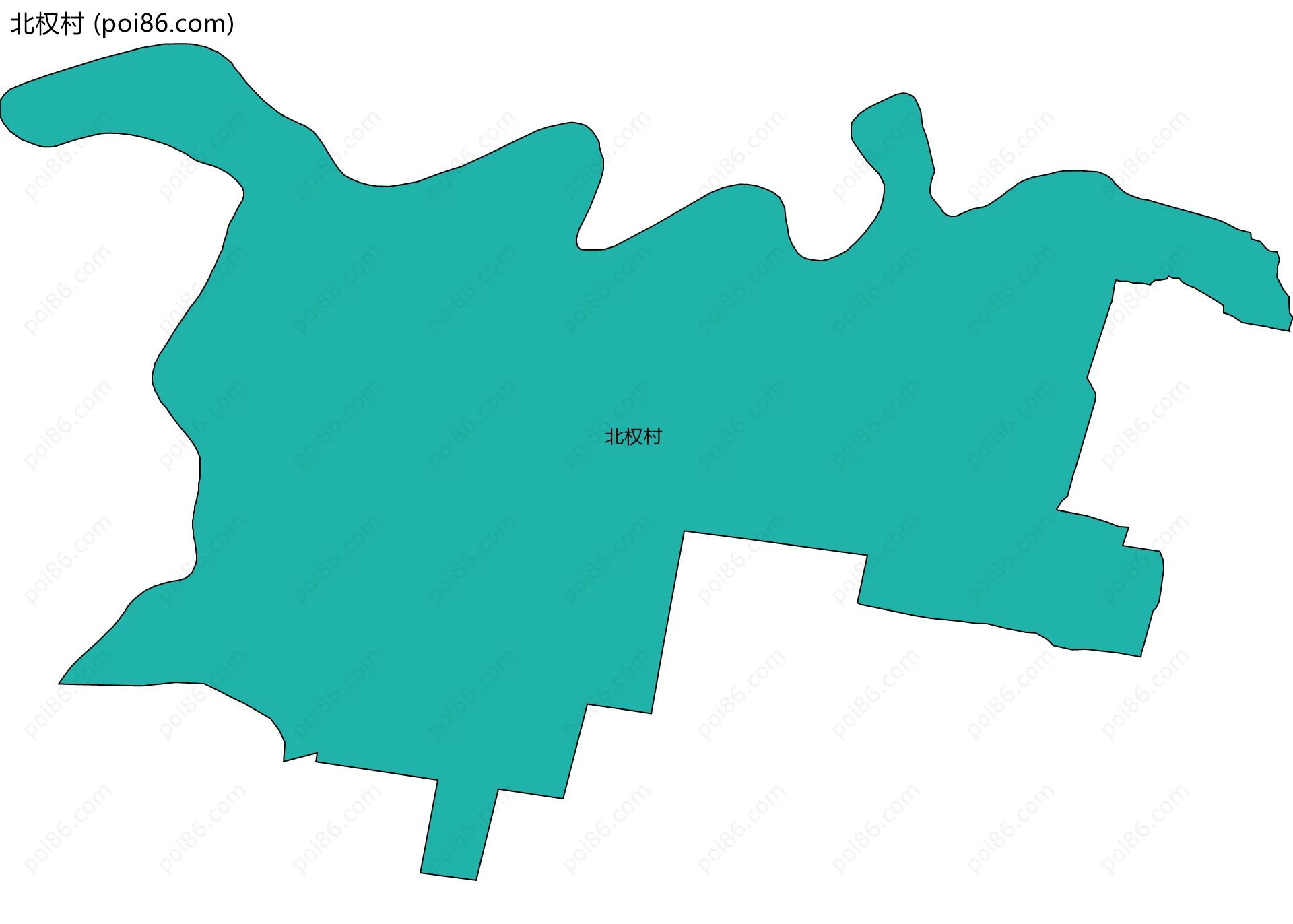 北权村边界地图