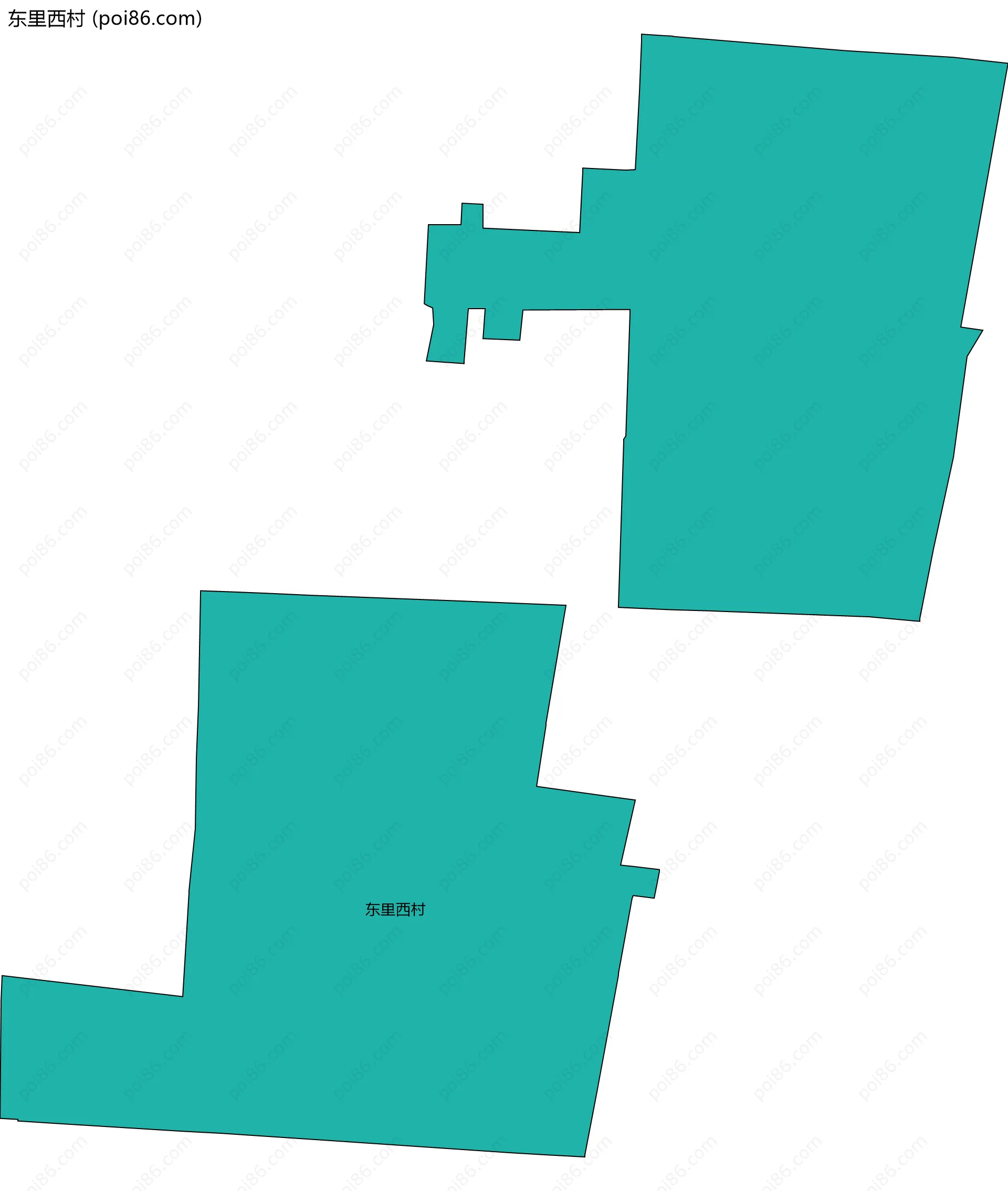 东里西村边界地图