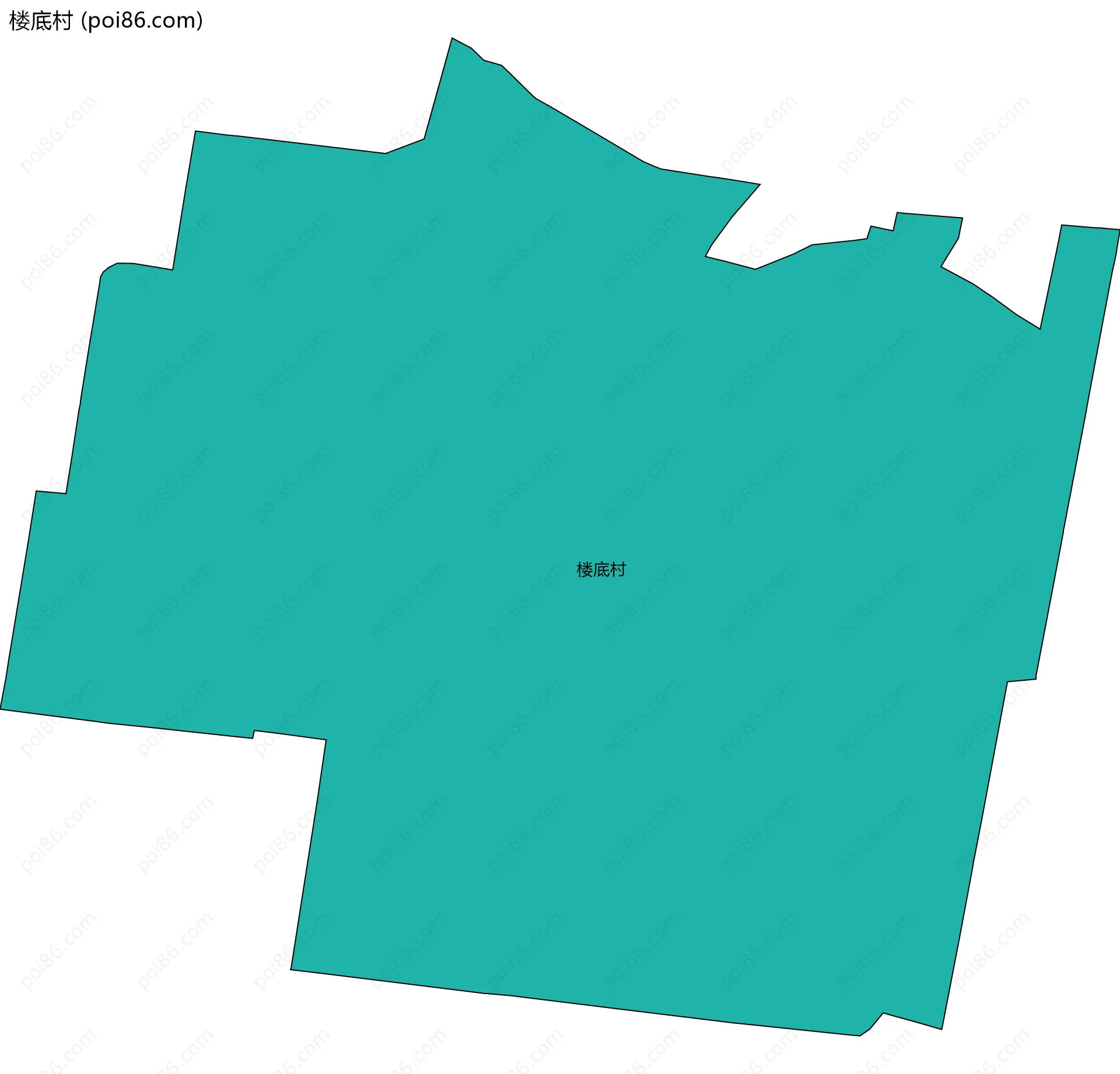 楼底村边界地图