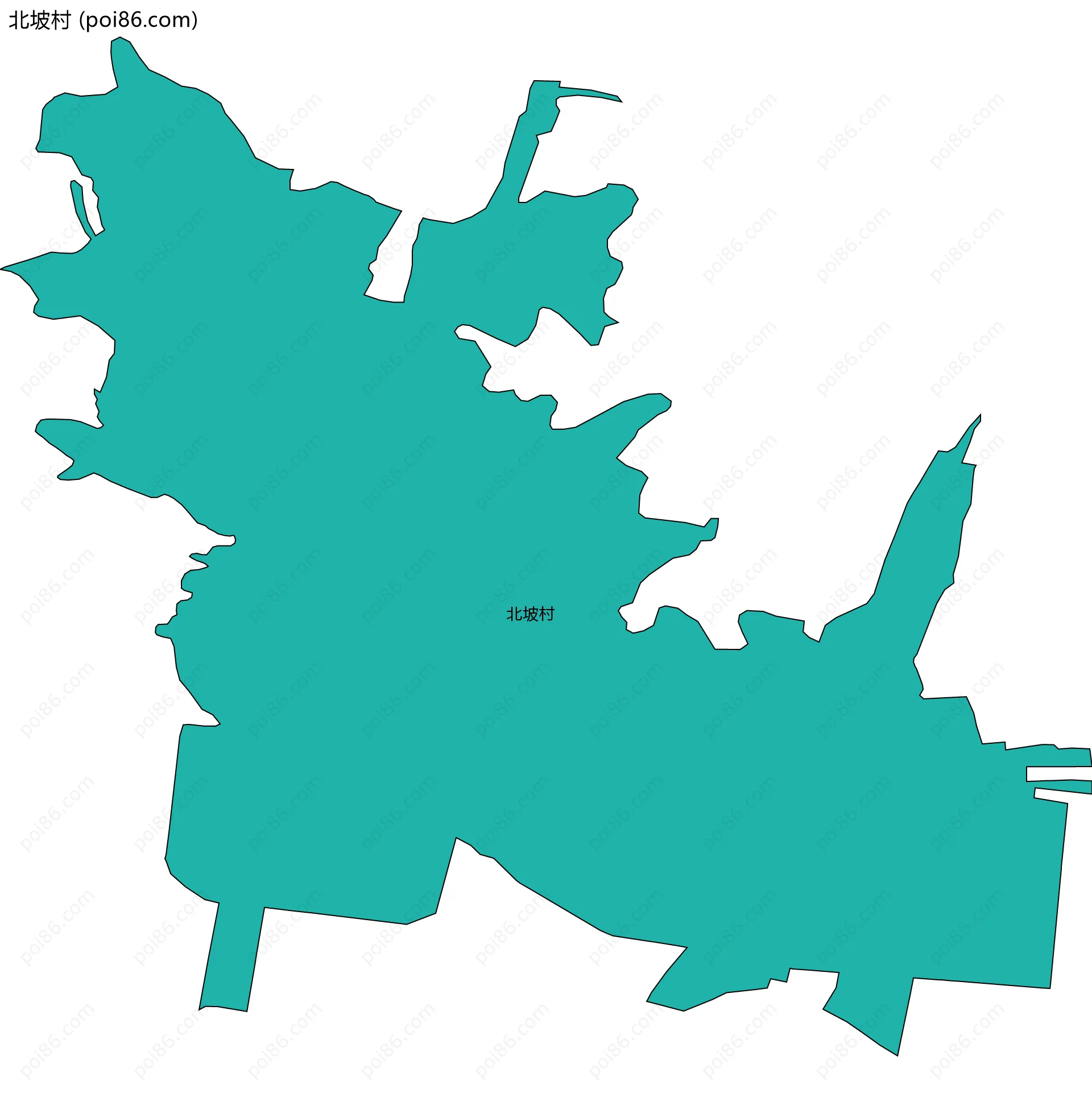 北坡村边界地图