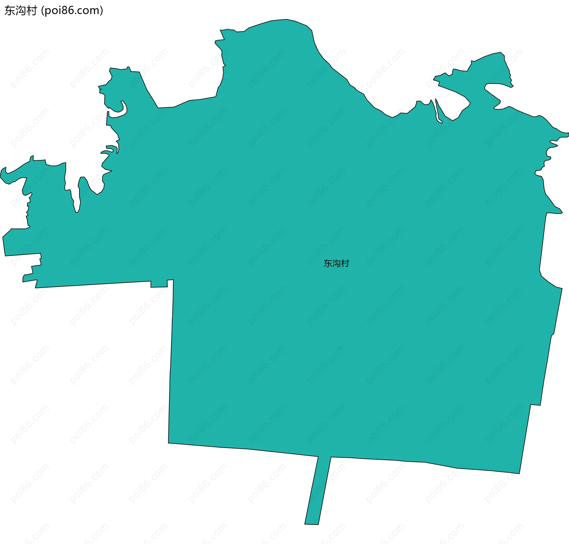 东沟村边界地图