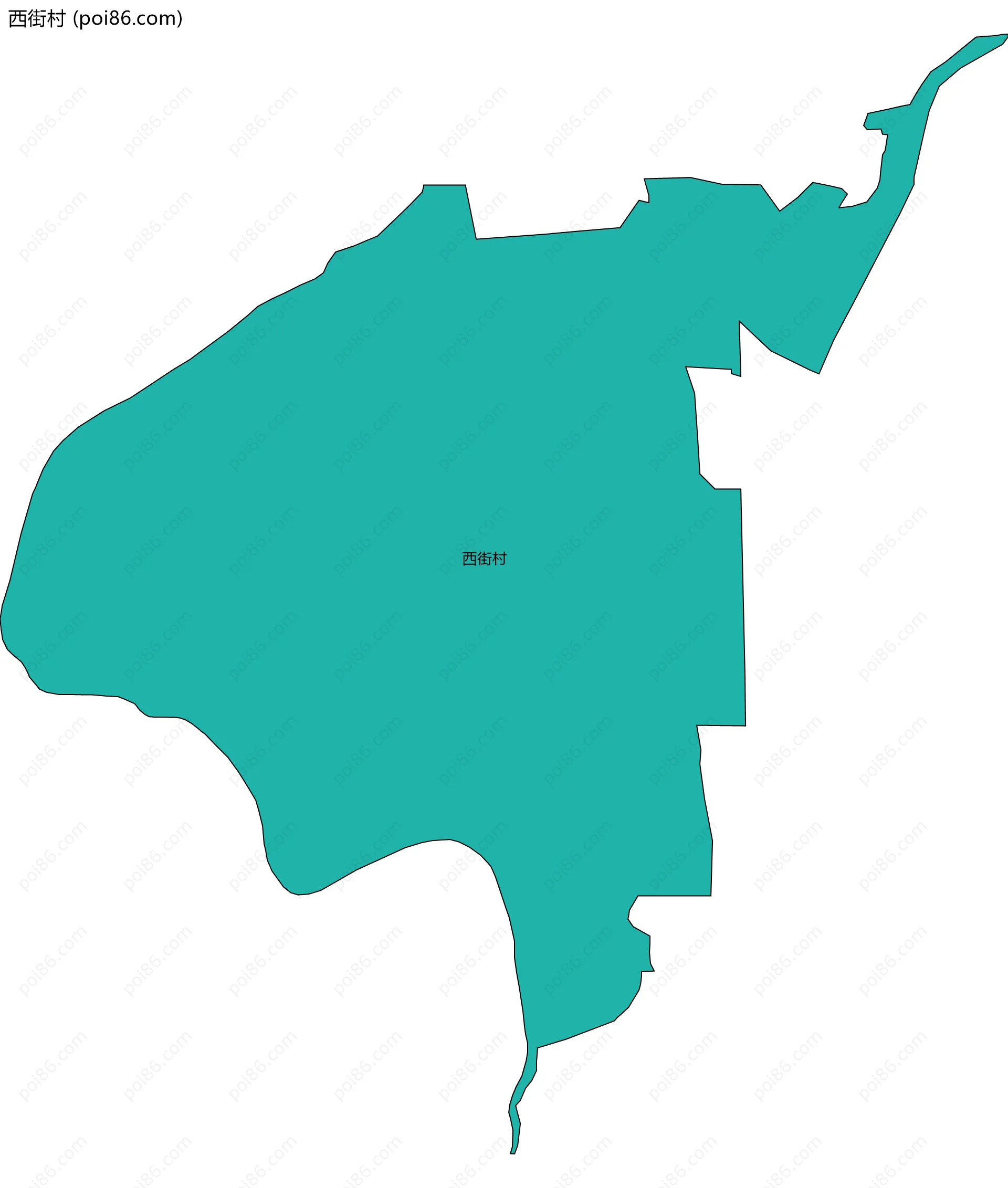 西街村边界地图