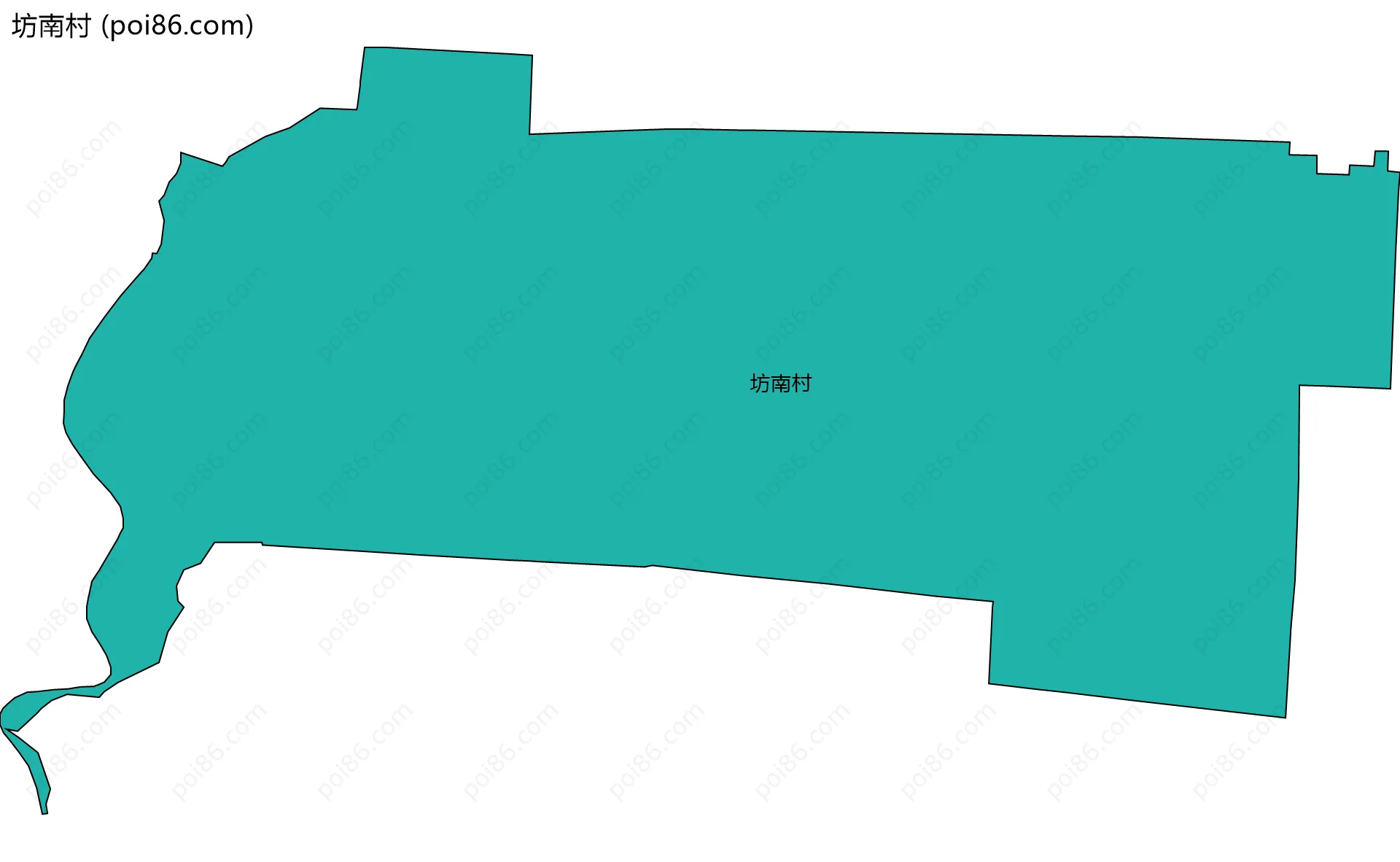 坊南村边界地图