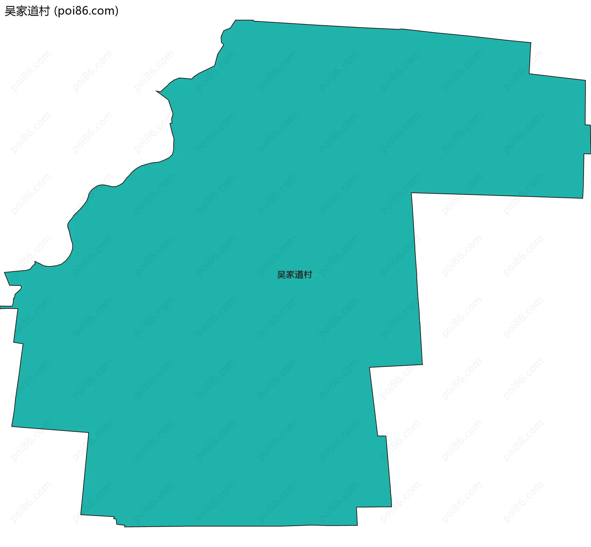 吴家道村边界地图