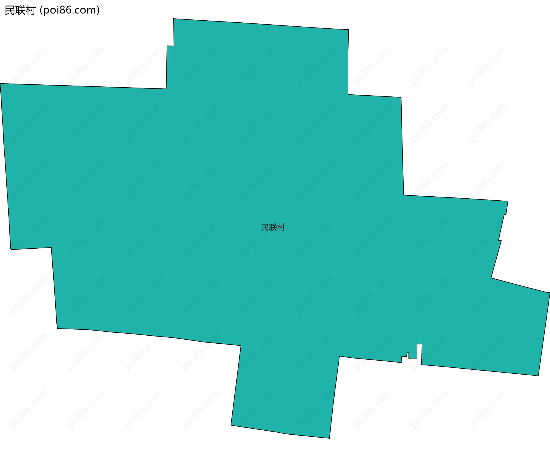 民联村边界地图