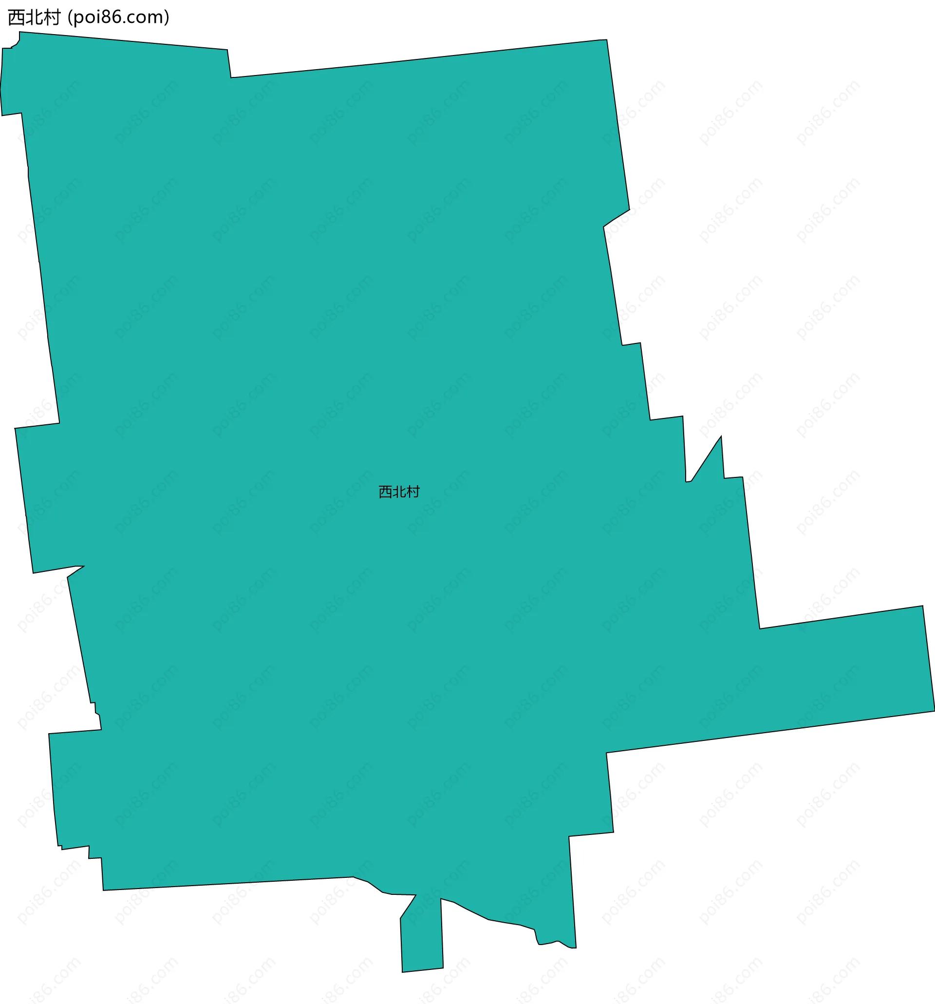 西北村边界地图