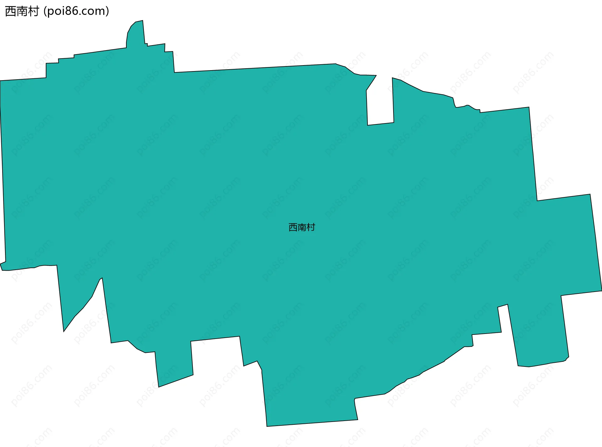 西南村边界地图