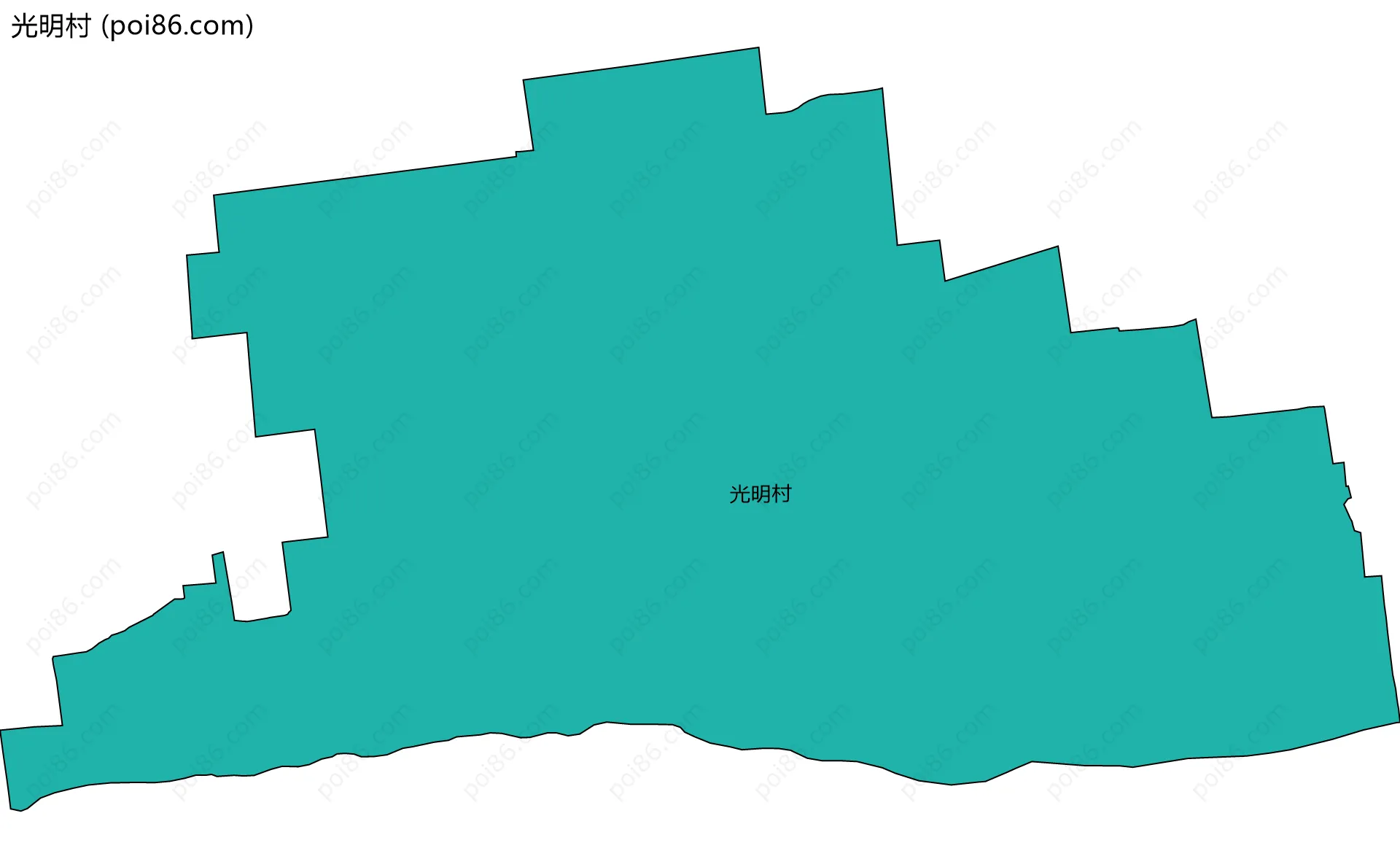 光明村边界地图