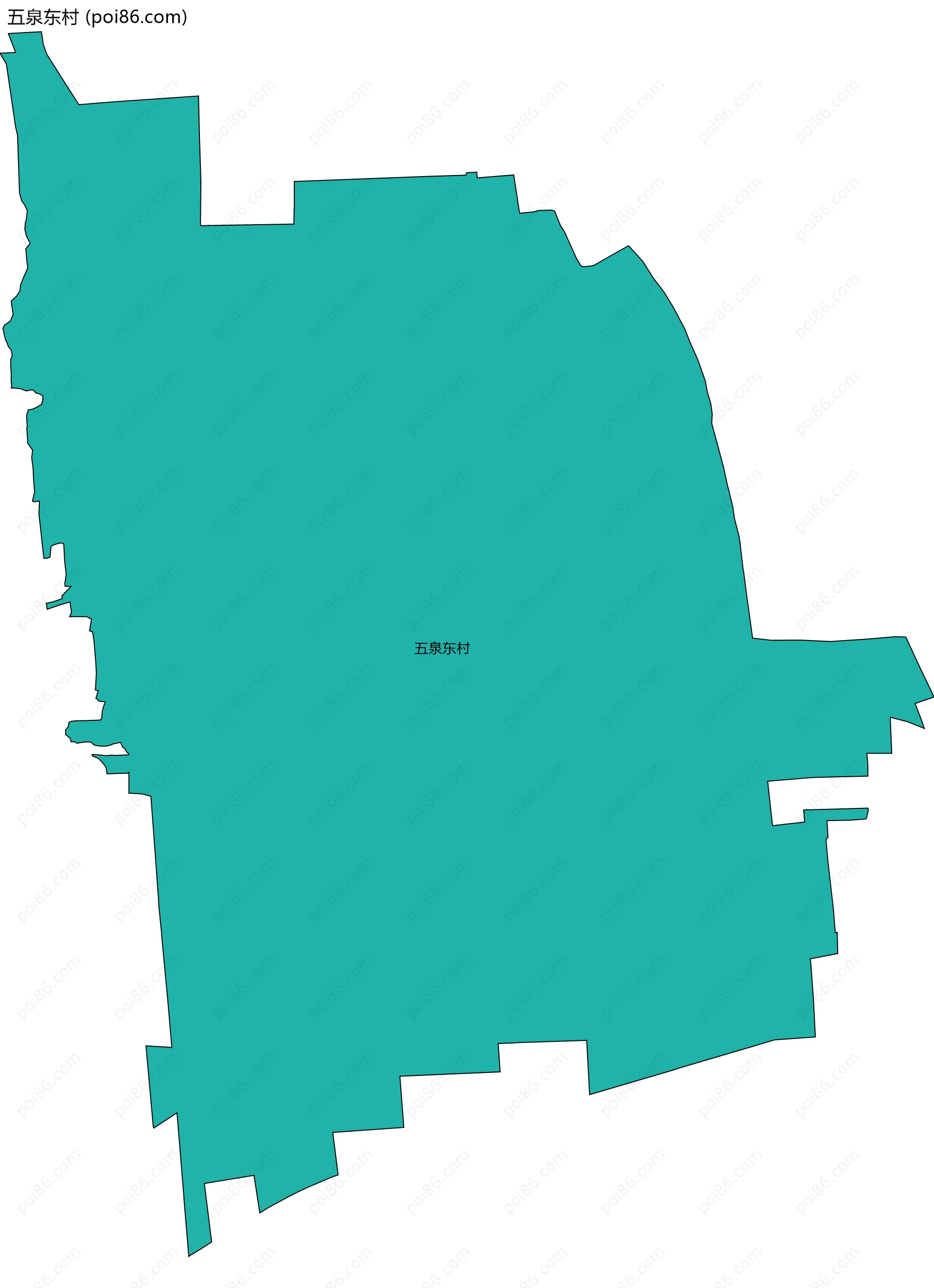 五泉东村边界地图