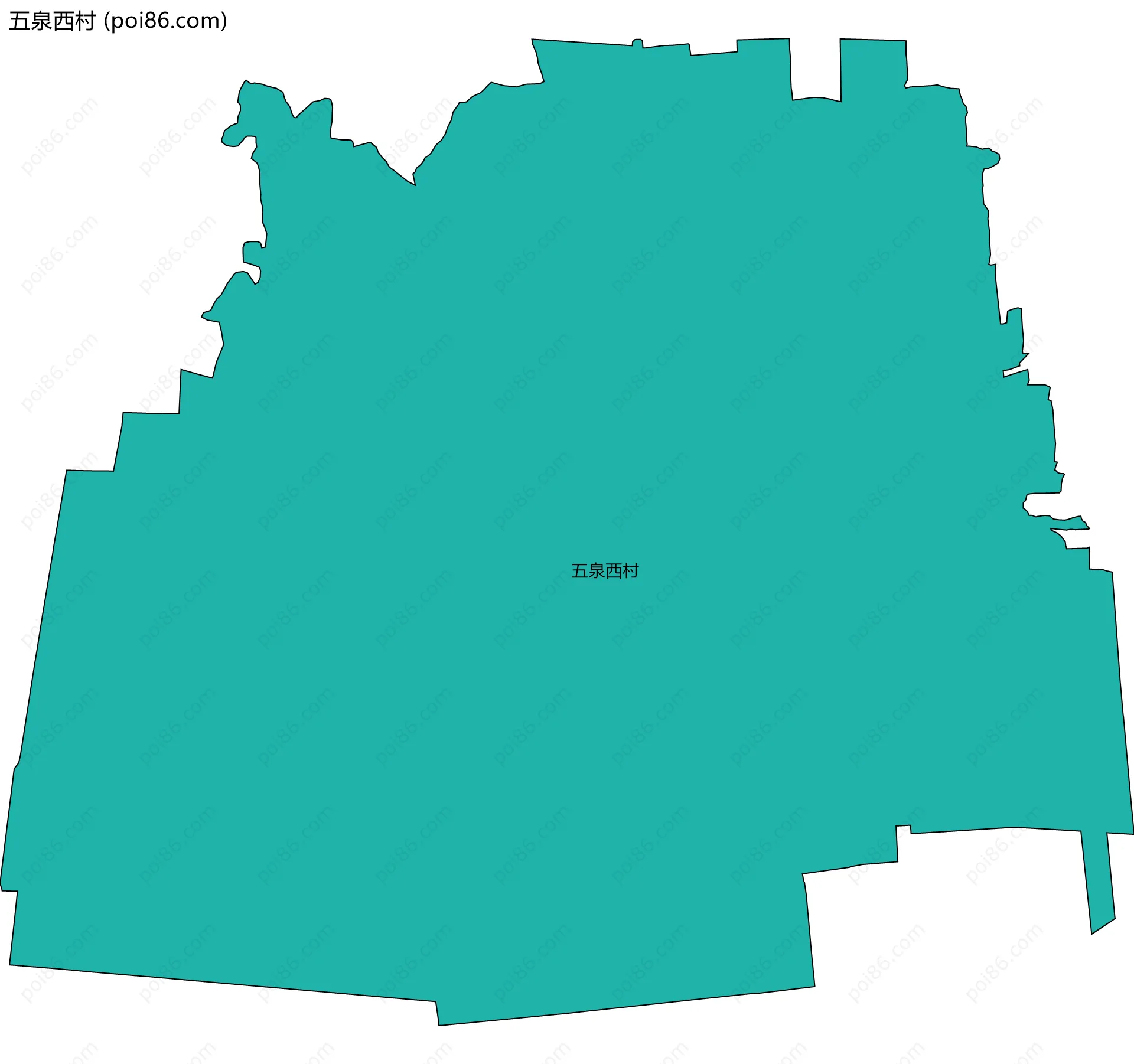 五泉西村边界地图