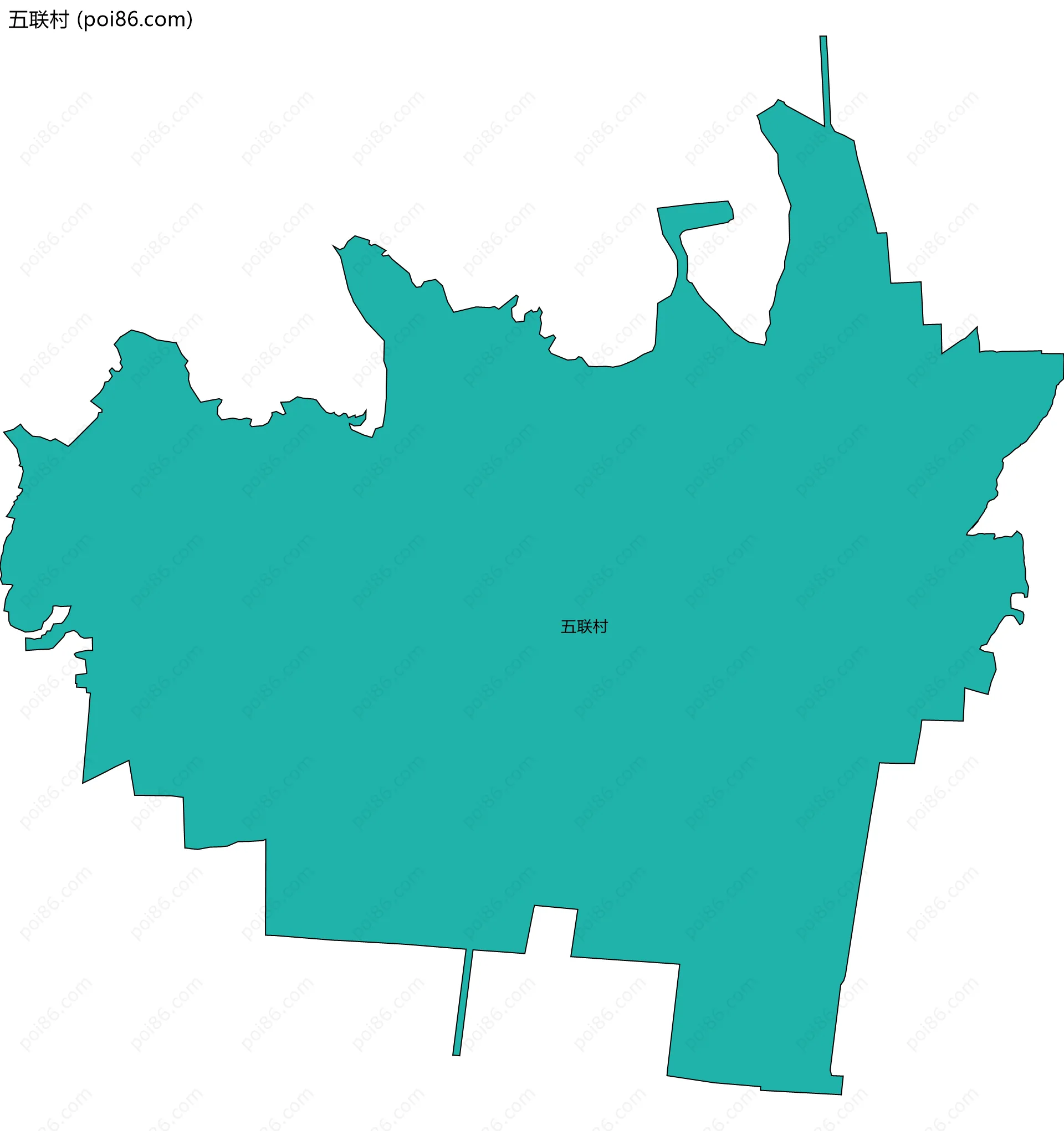 五联村边界地图