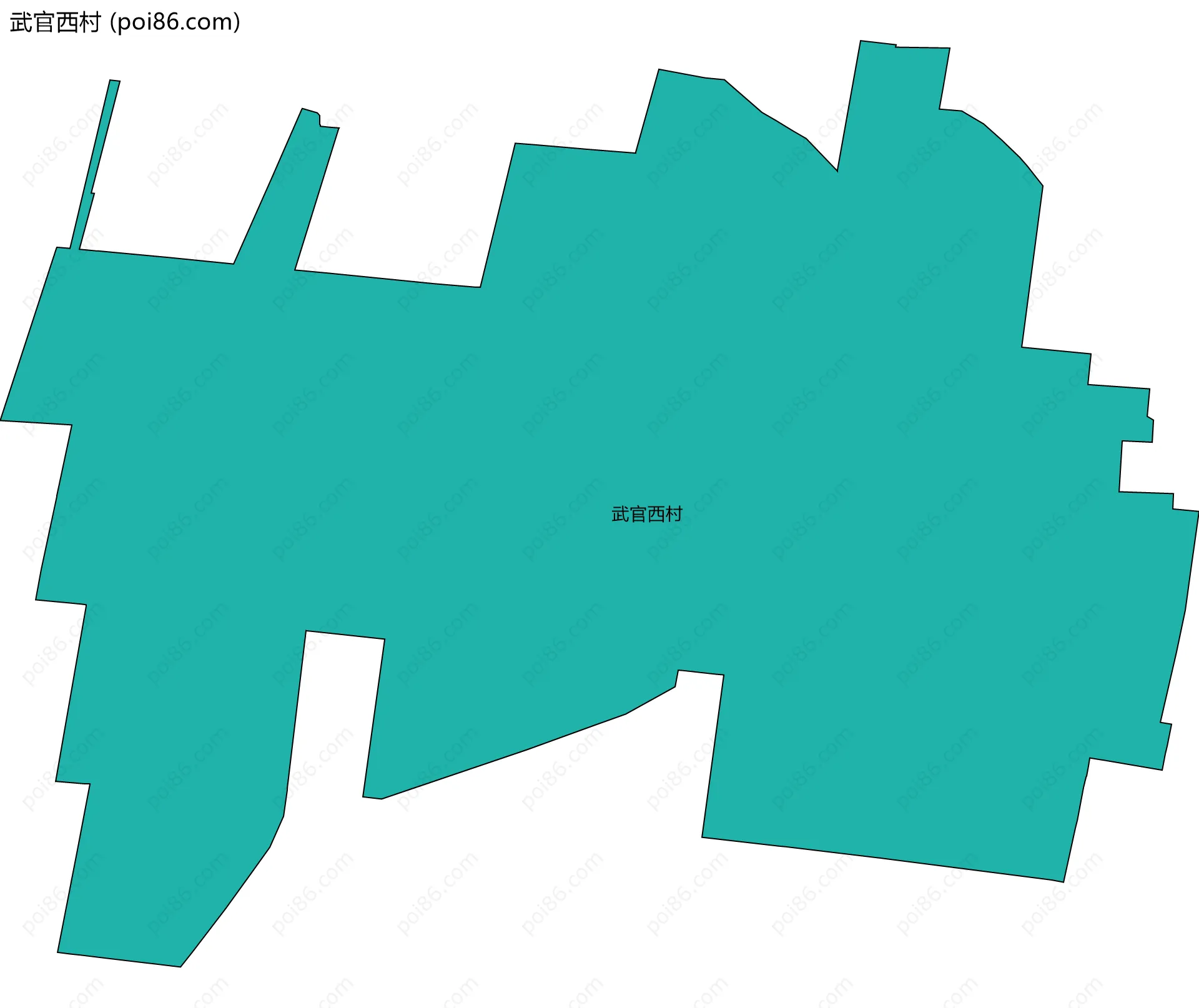 武官西村边界地图