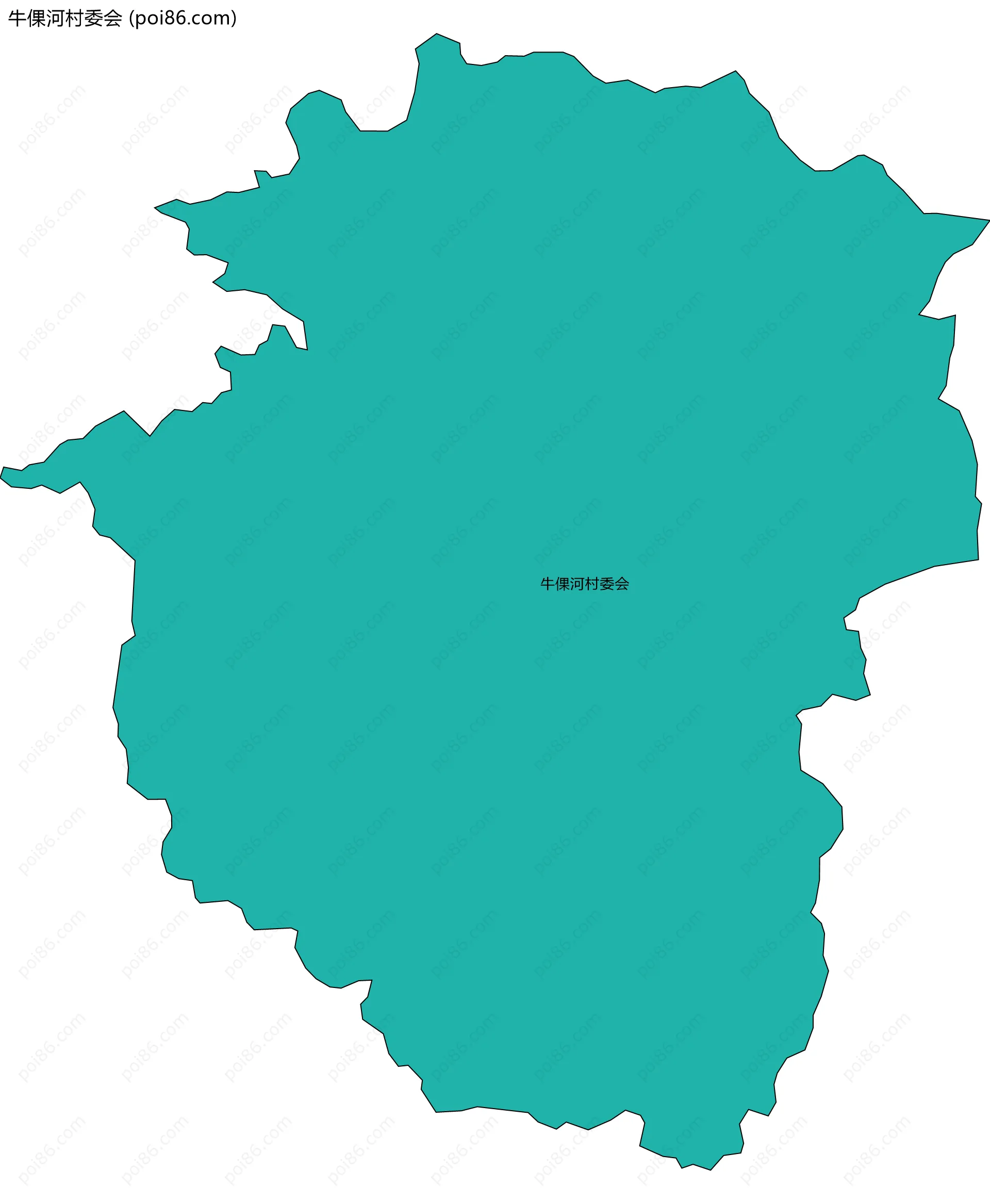 牛倮河村委会边界地图