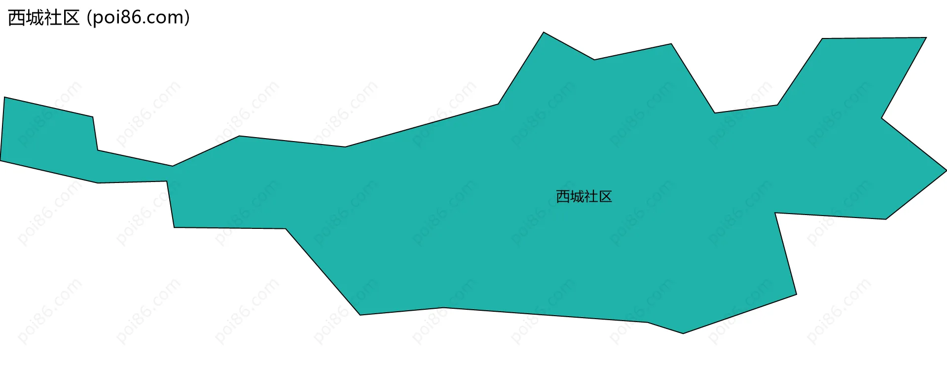 西城社区边界地图