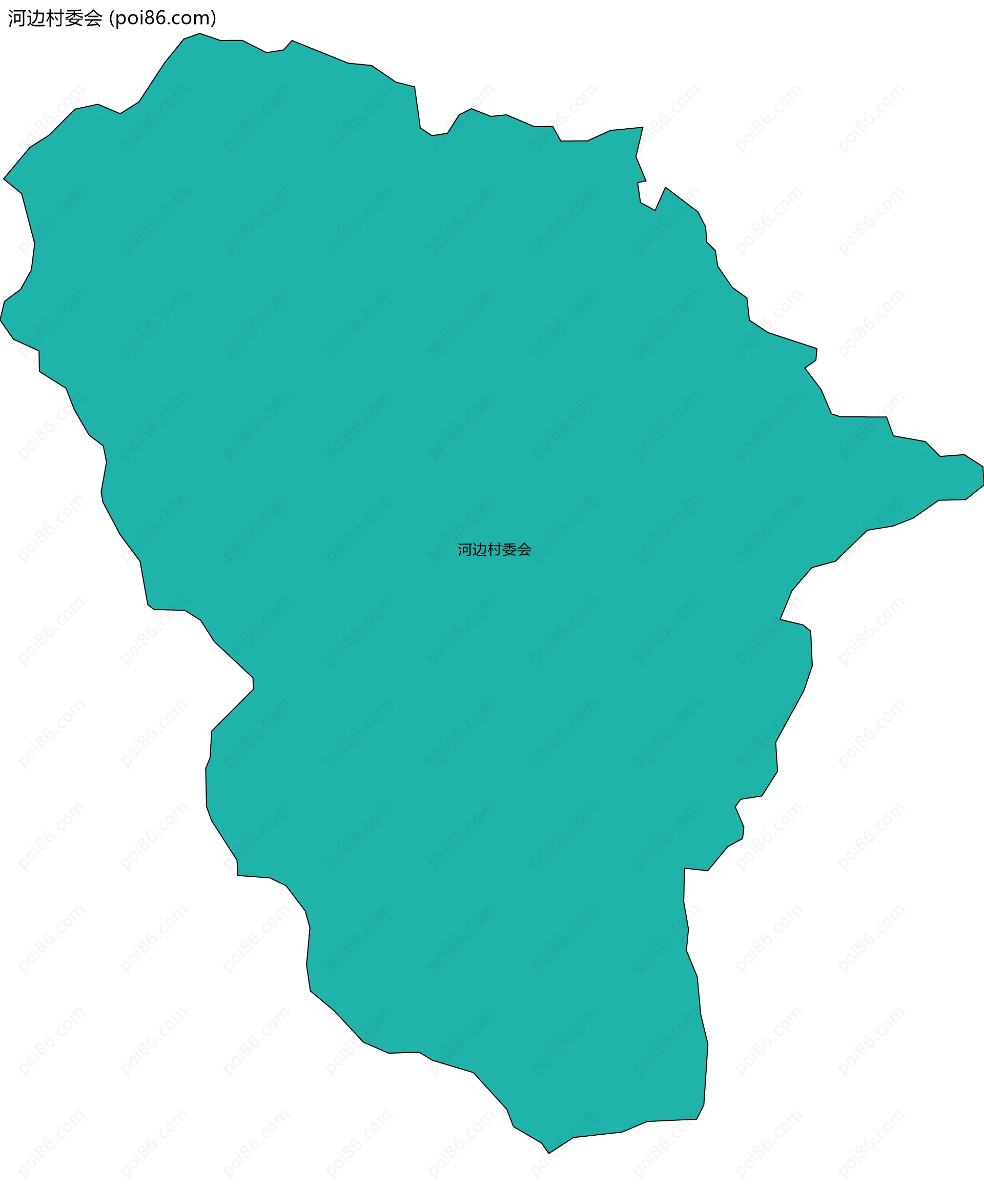 河边村委会边界地图