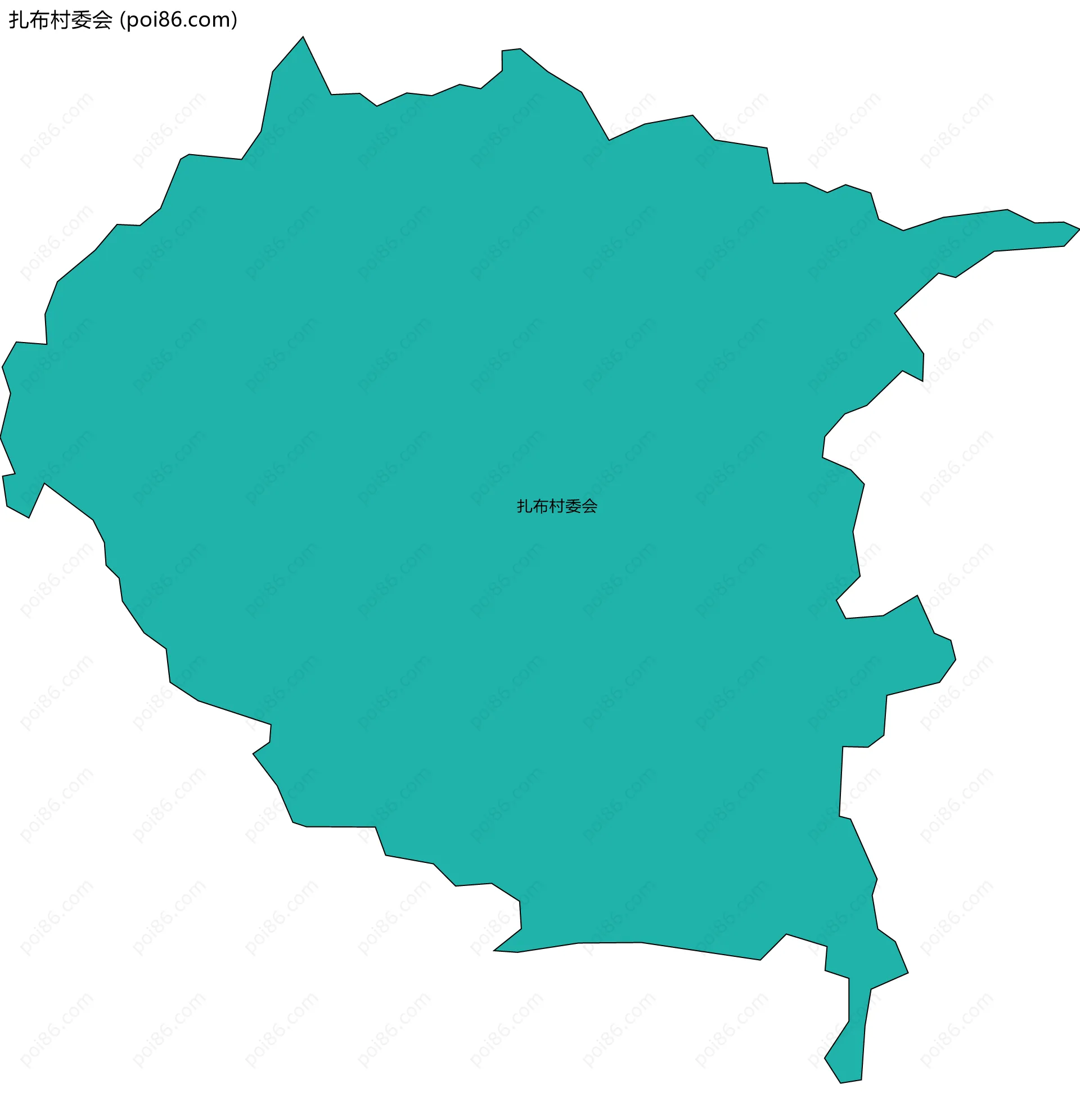 扎布村委会边界地图