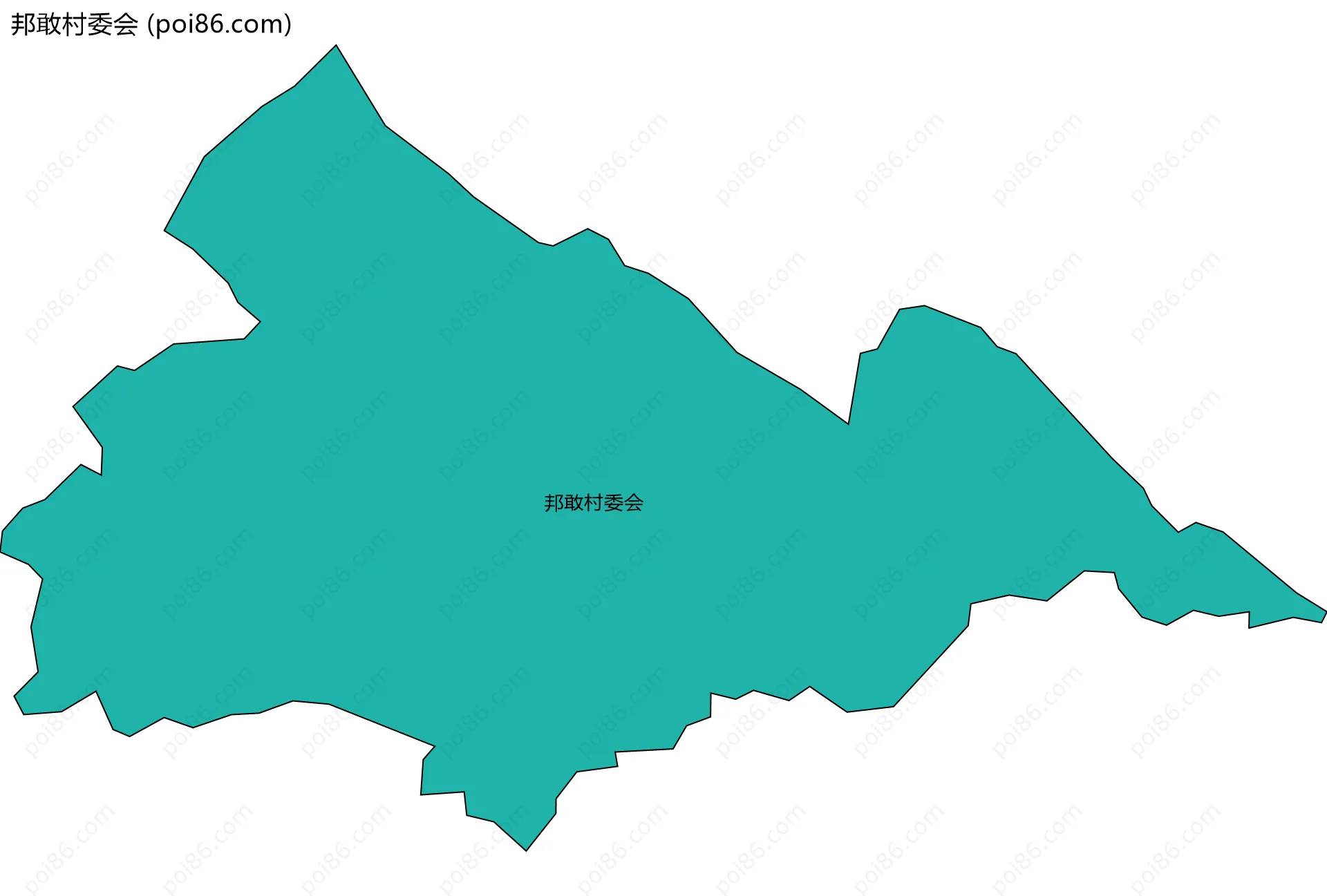邦敢村委会边界地图