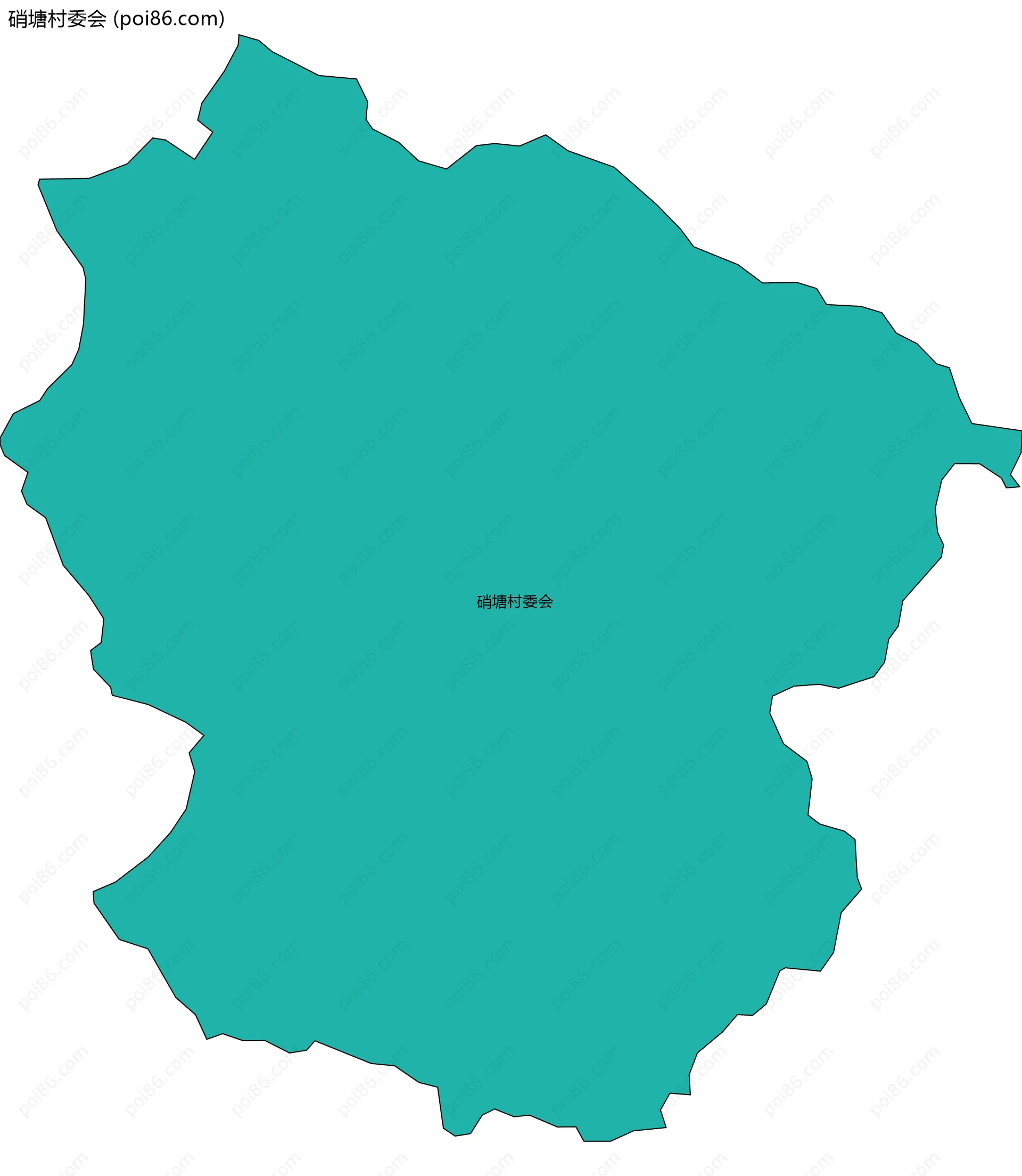 硝塘村委会边界地图