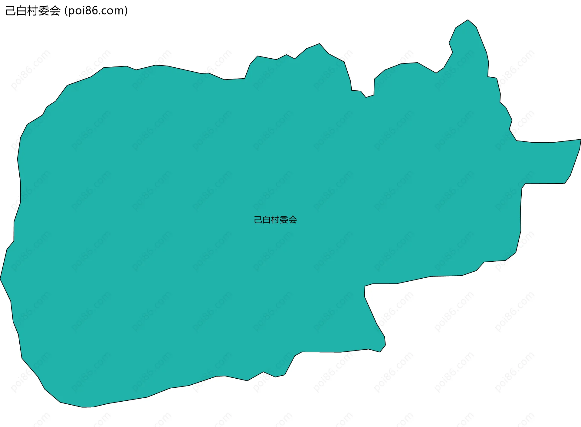 己白村委会边界地图