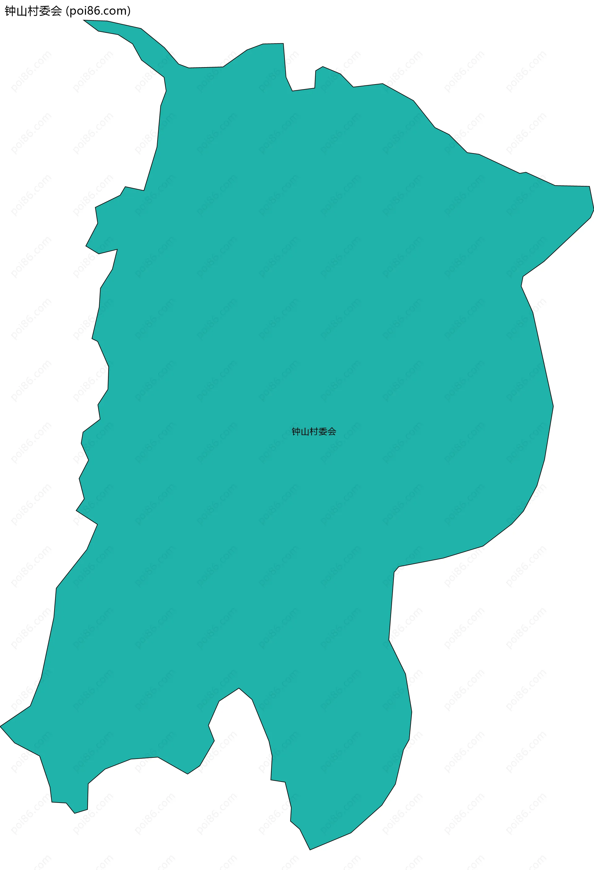 钟山村委会边界地图