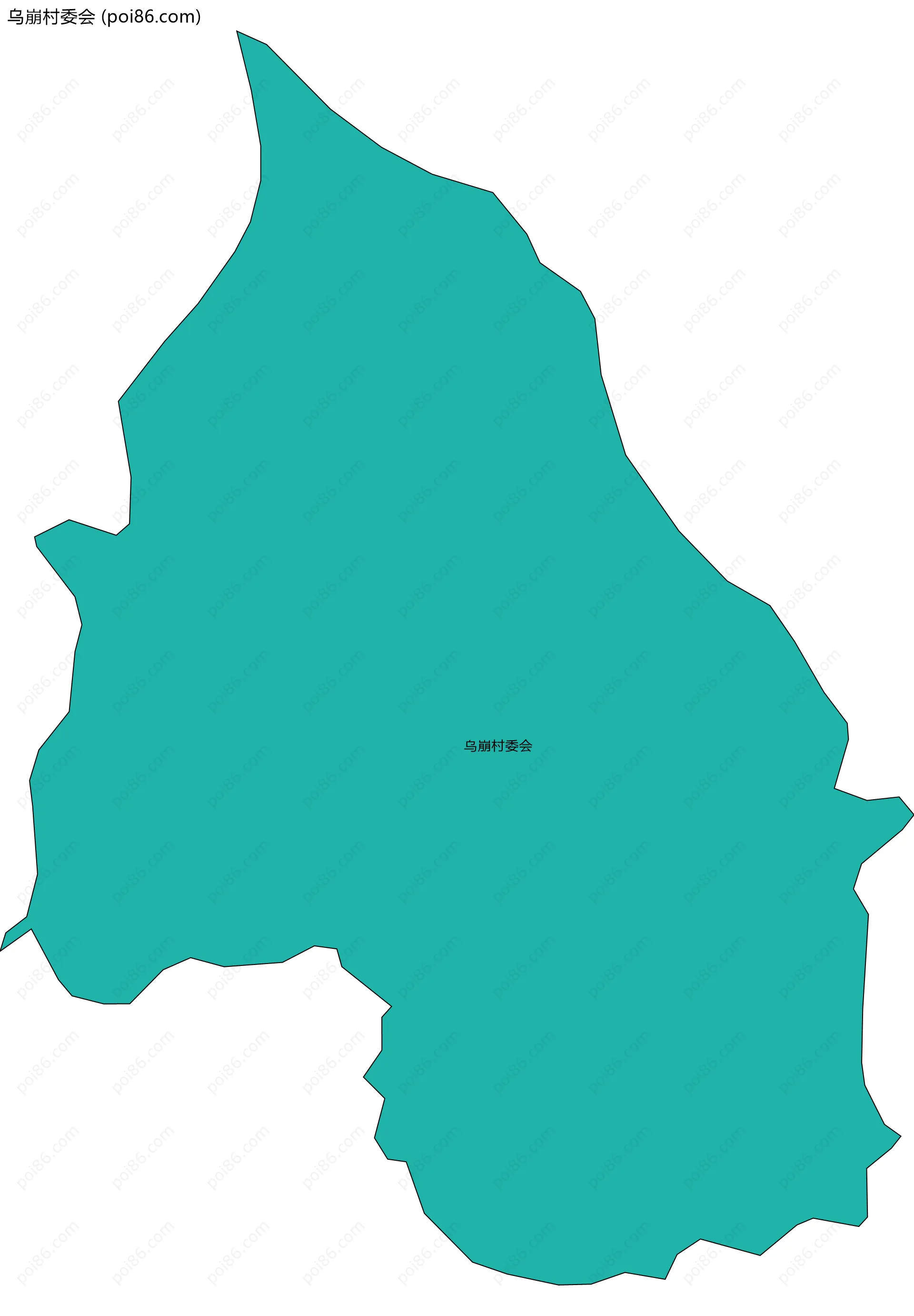 乌崩村委会边界地图